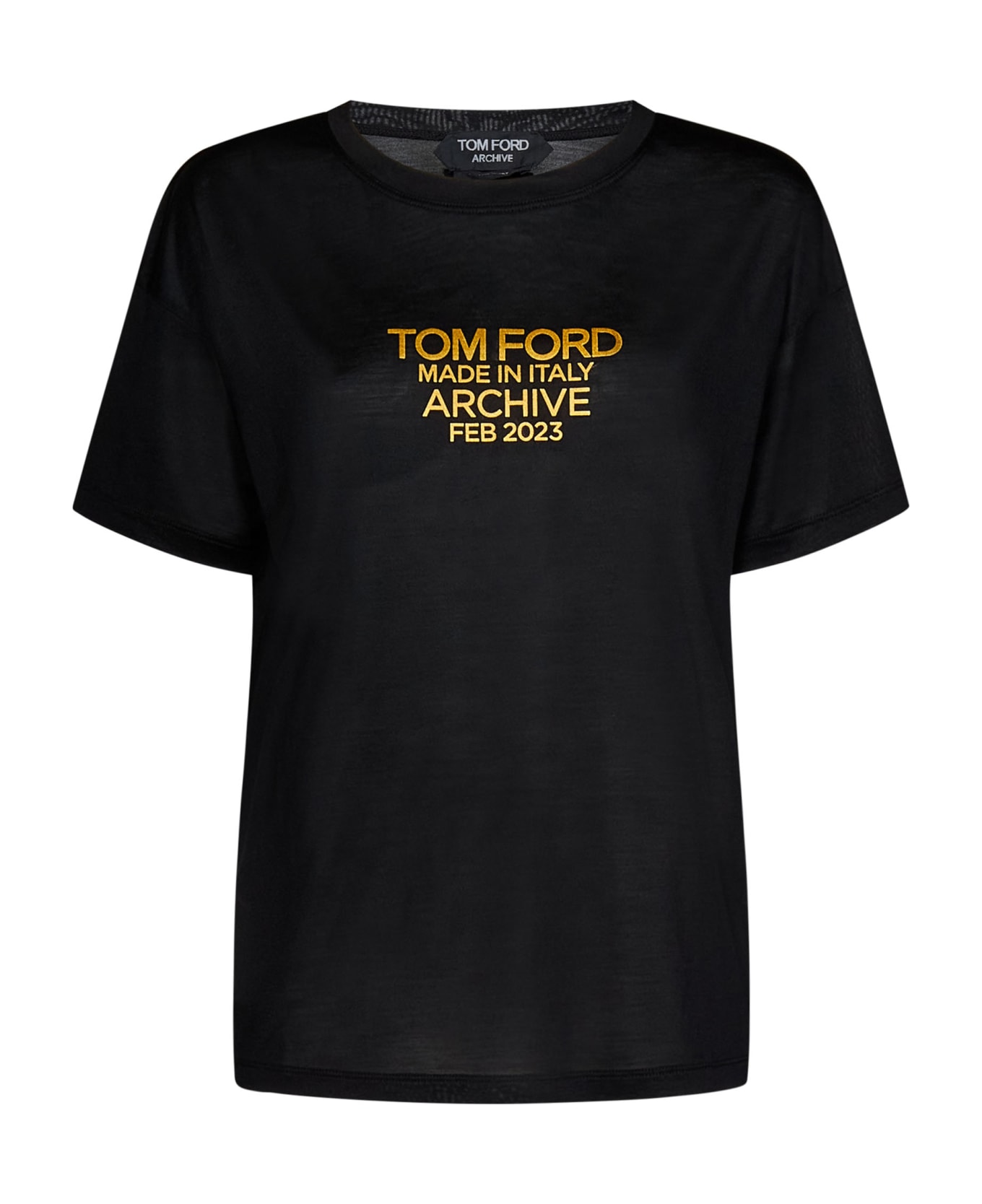 Tom Ford Logo Print T-shirt - Black Tシャツ