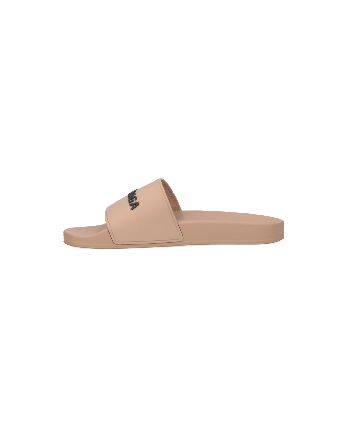 Balenciaga Slide Sandals With Logo In Rubber Man - Nude & Neutrals その他各種シューズ