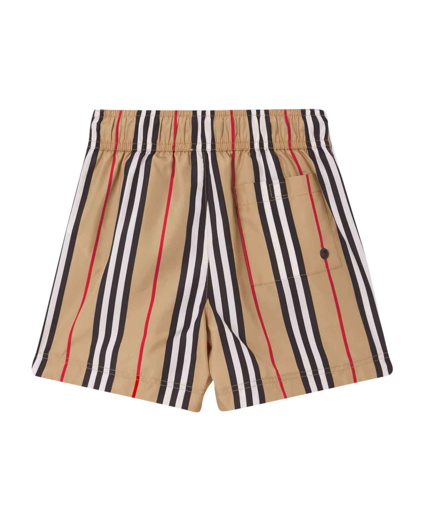 Burberry Striped Swimsuit - Beige