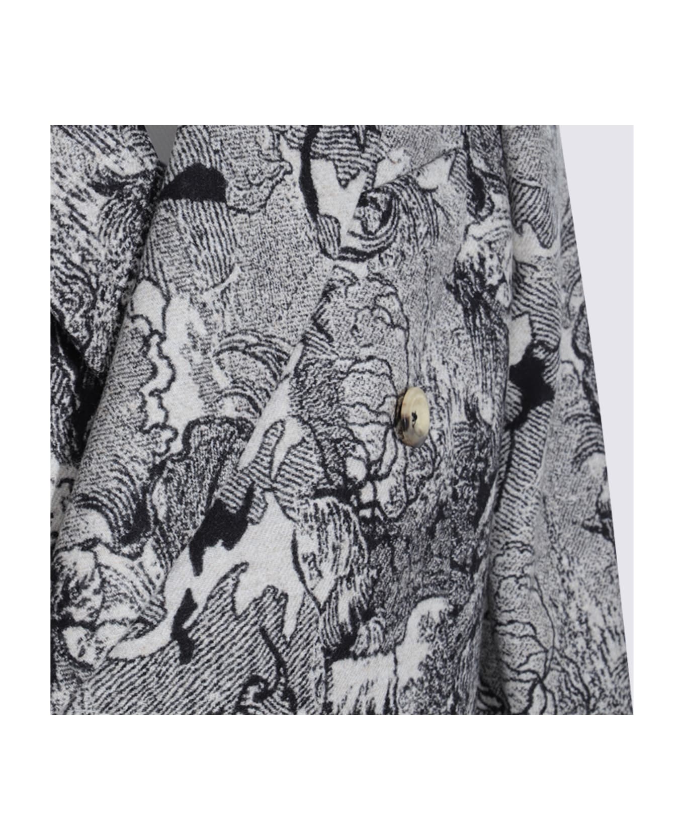 Vivienne Westwood Multicolor Wool Coat - CREAM/BLACK