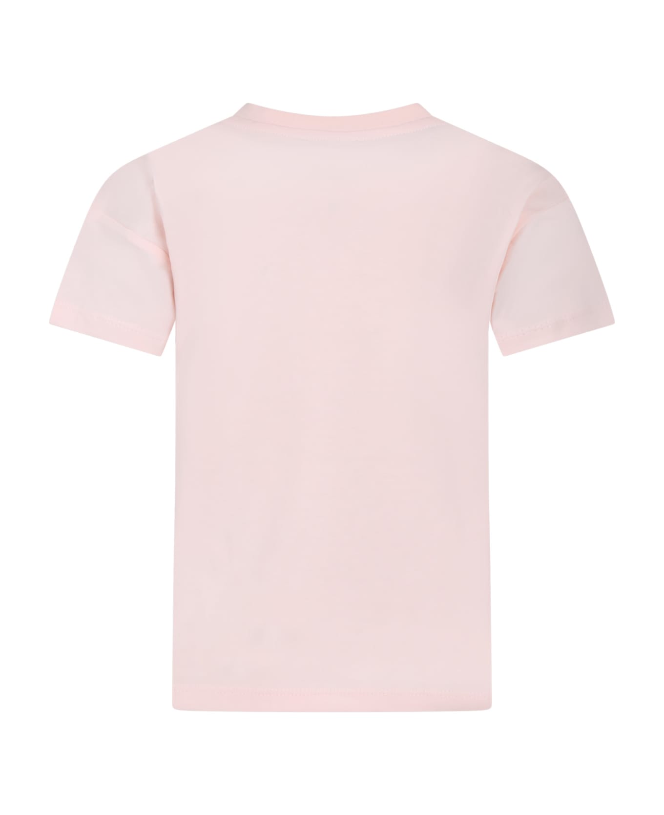 Kenzo Kids Pink T-shirt For Girl With Logo - PINK Tシャツ＆ポロシャツ
