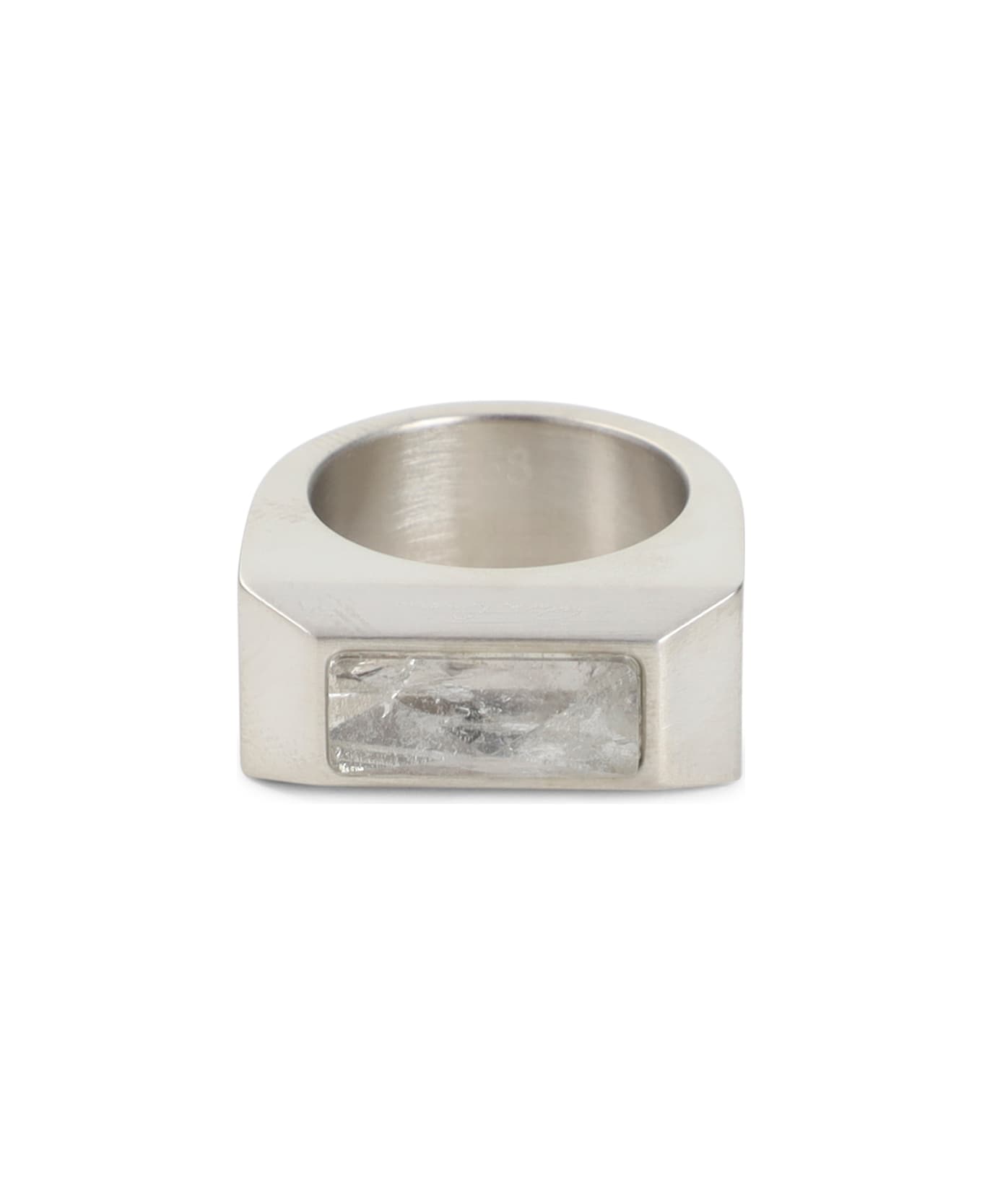 Rick Owens Crystal Pyramid Ring - Palladio