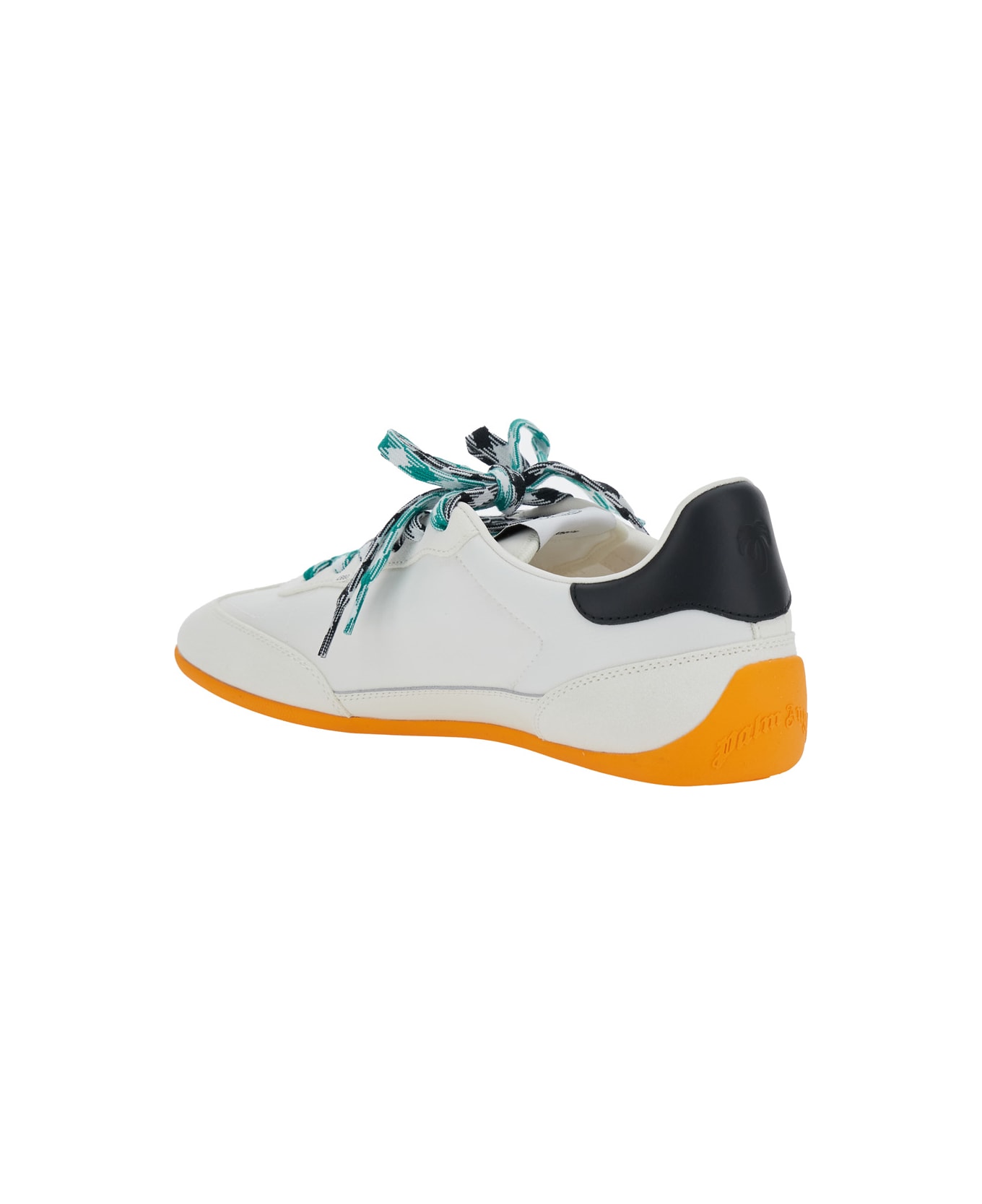 Palm Angels 
pa 5
 White Low Top Sneakers With Logo Patch On The Tongue And Contrasting Heel With Logo In Leather Man - White スニーカー