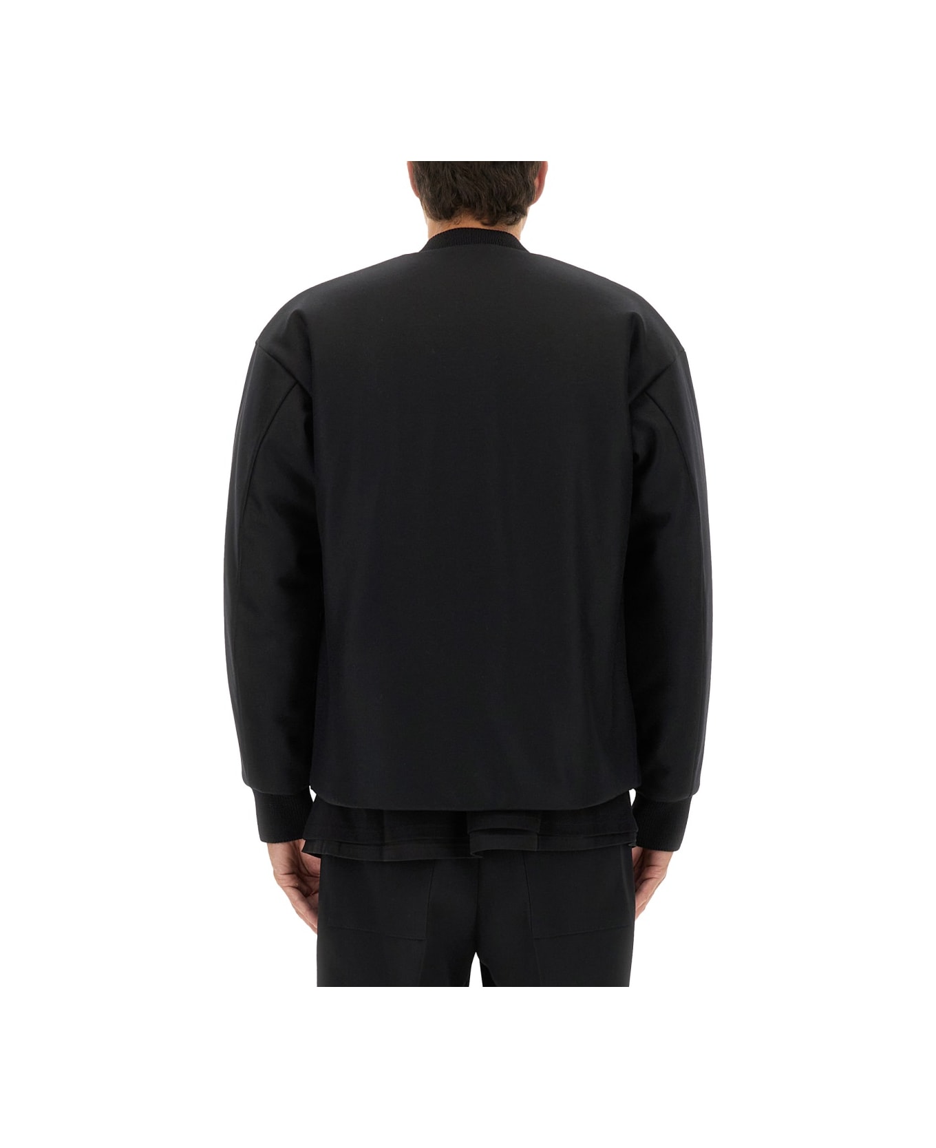 Jil Sander Wool Bomber. - BLACK