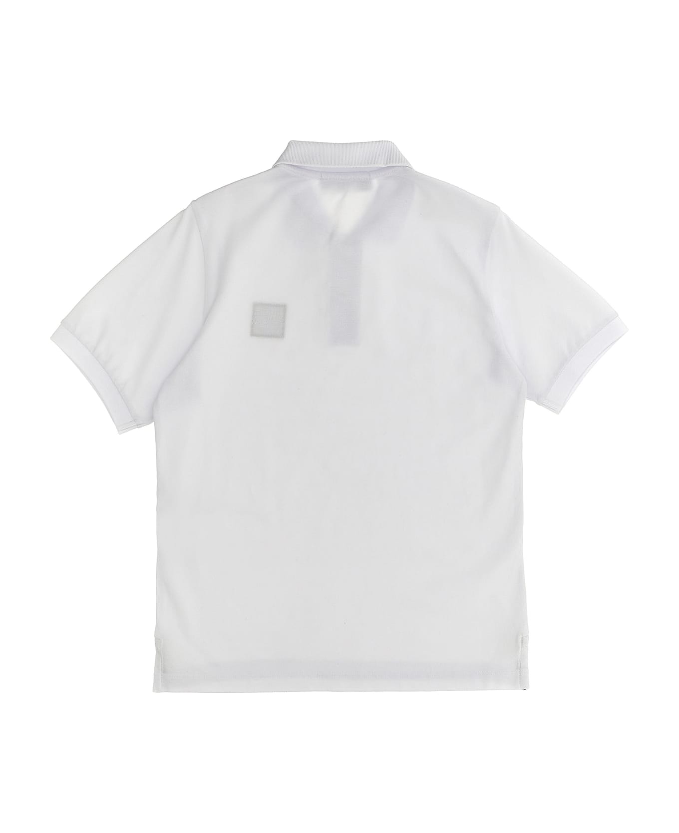 Stone Island Junior Logo Patch Polo Shirt - White