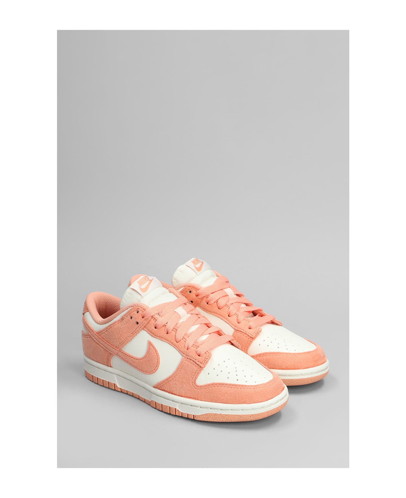 Nike Dunk Low Sneakers In Orange Suede And Leather - orange