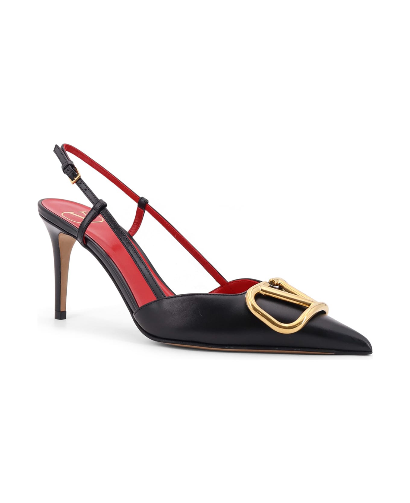 Valentino Garavani Leather Slingback Pumps - Black