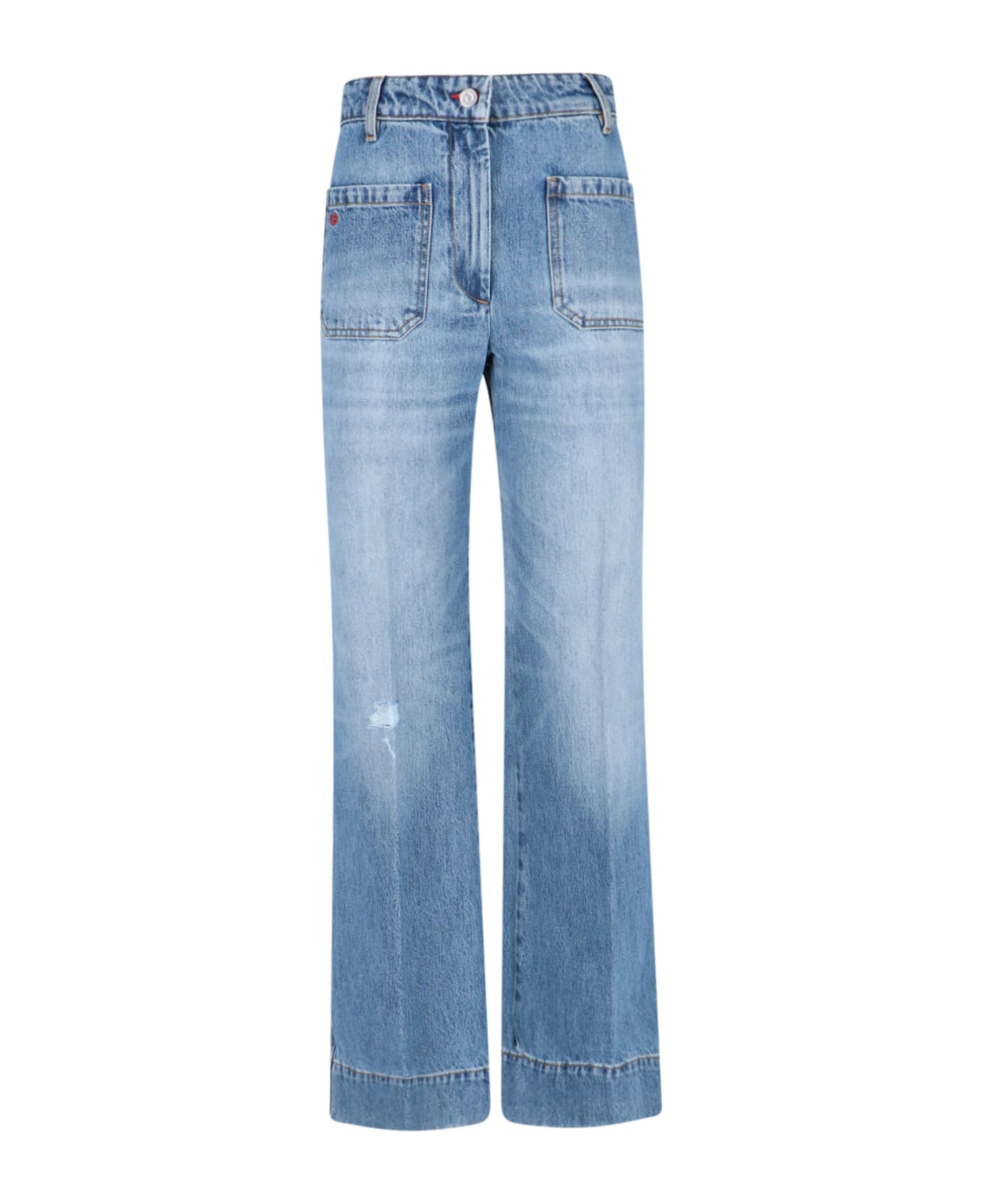 Victoria Beckham "alina" Palazzo Jeans - Blue