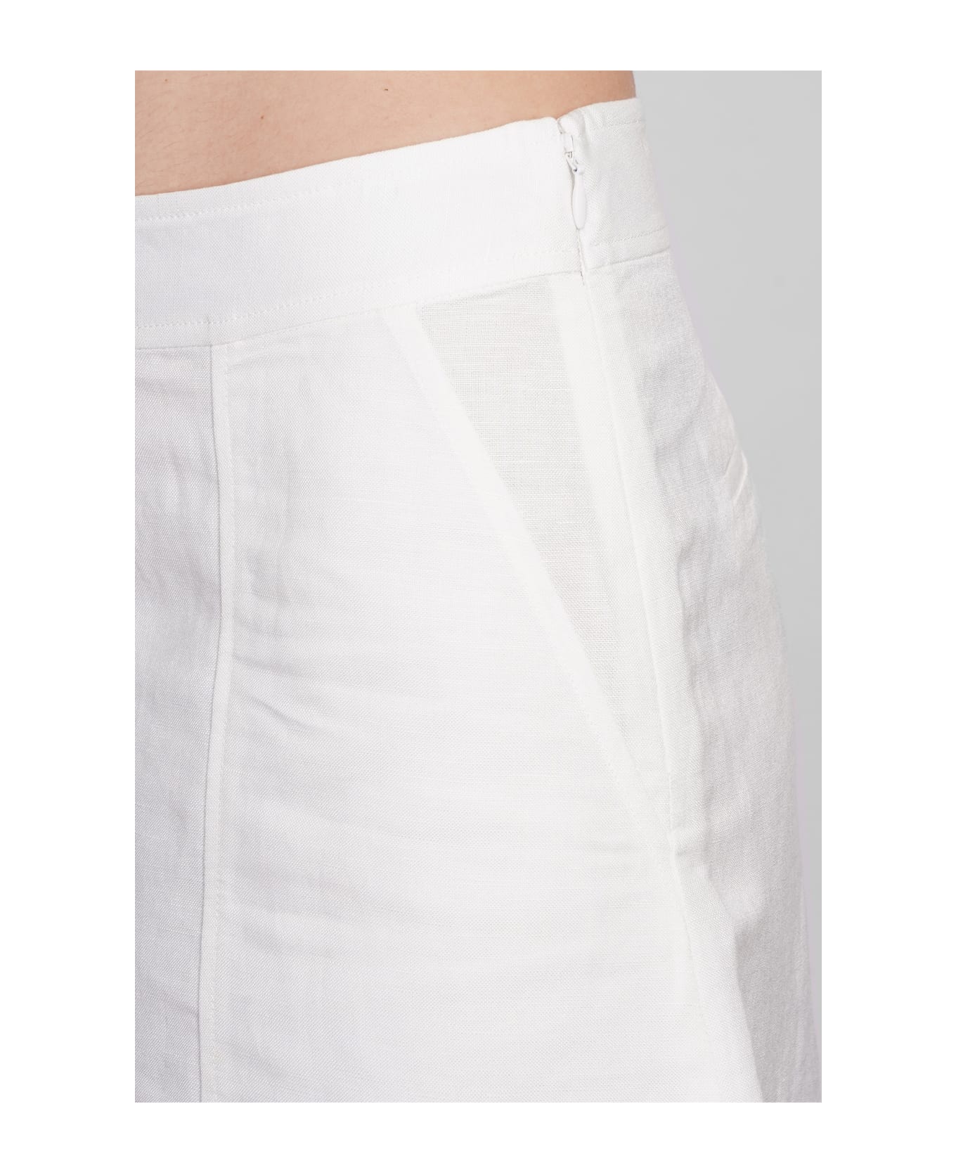 Simkhai Dax Shorts In White Linen - white