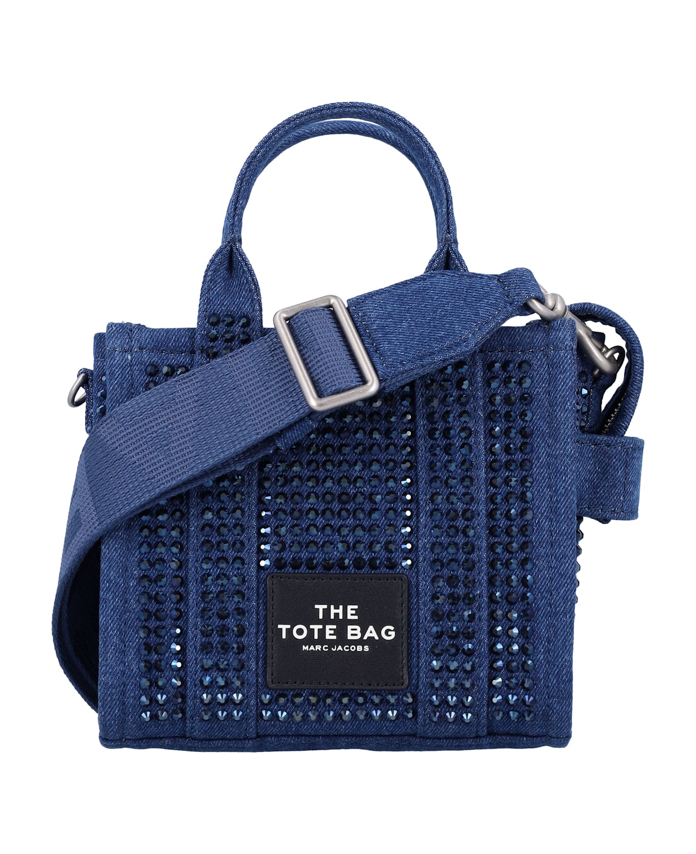 Marc Jacobs The Crystal Denim Crossbody Tote Bag - DARK WASH BLUE