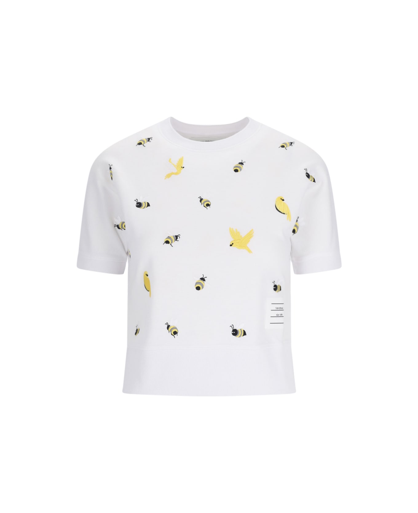 Thom Browne Logo Crop T-shirt - White Tシャツ