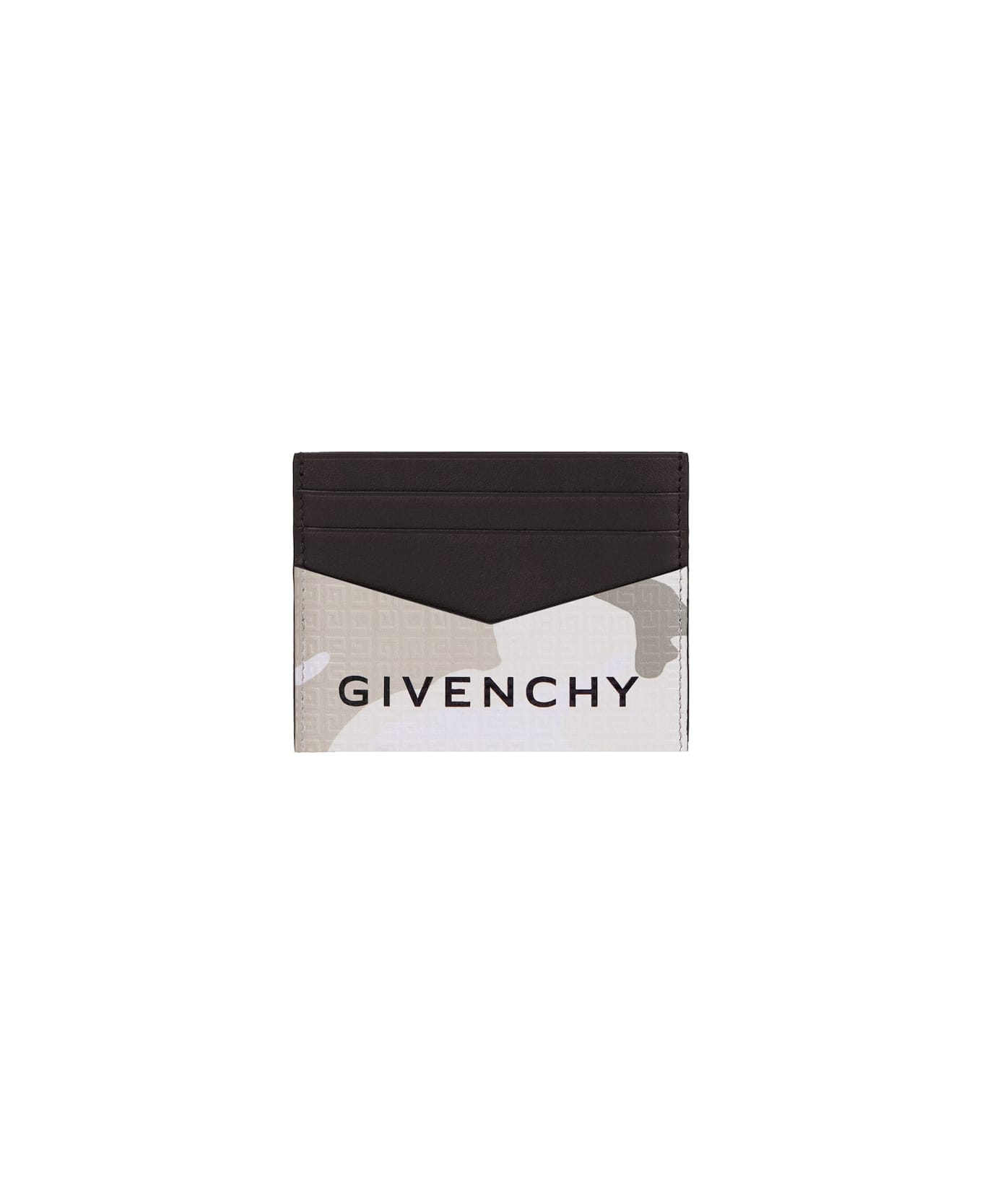 Givenchy Man Givenchy Wallet In 4g Black And Camouflage Leather - Military green