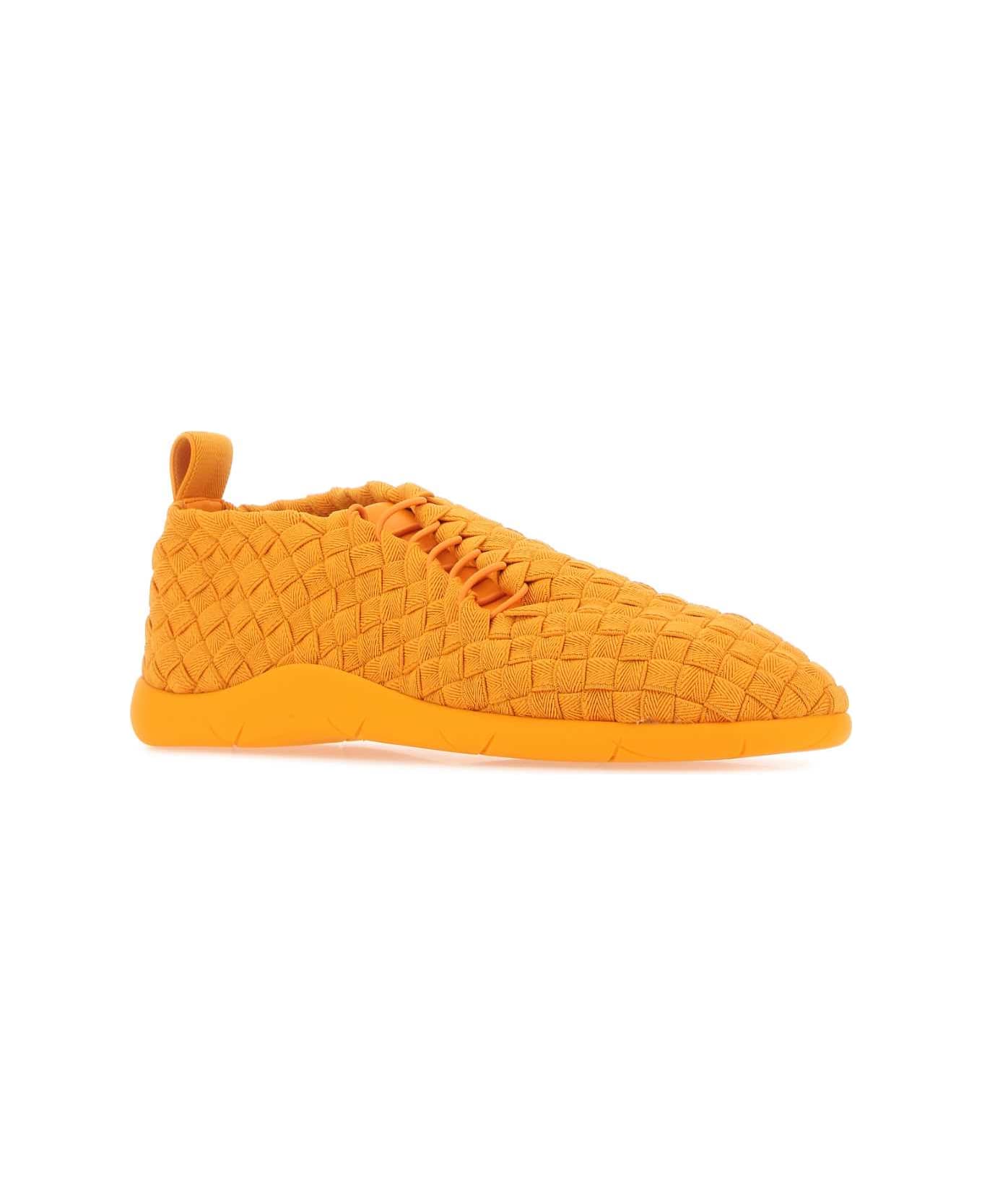Bottega Veneta Orange Fabric Plat Sneakers - 7593