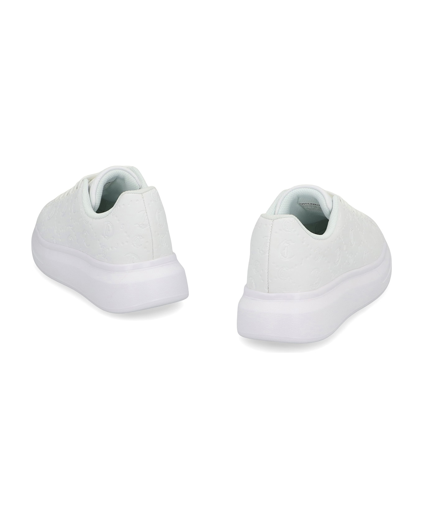 Just Cavalli Leather Low-top Sneakers - White