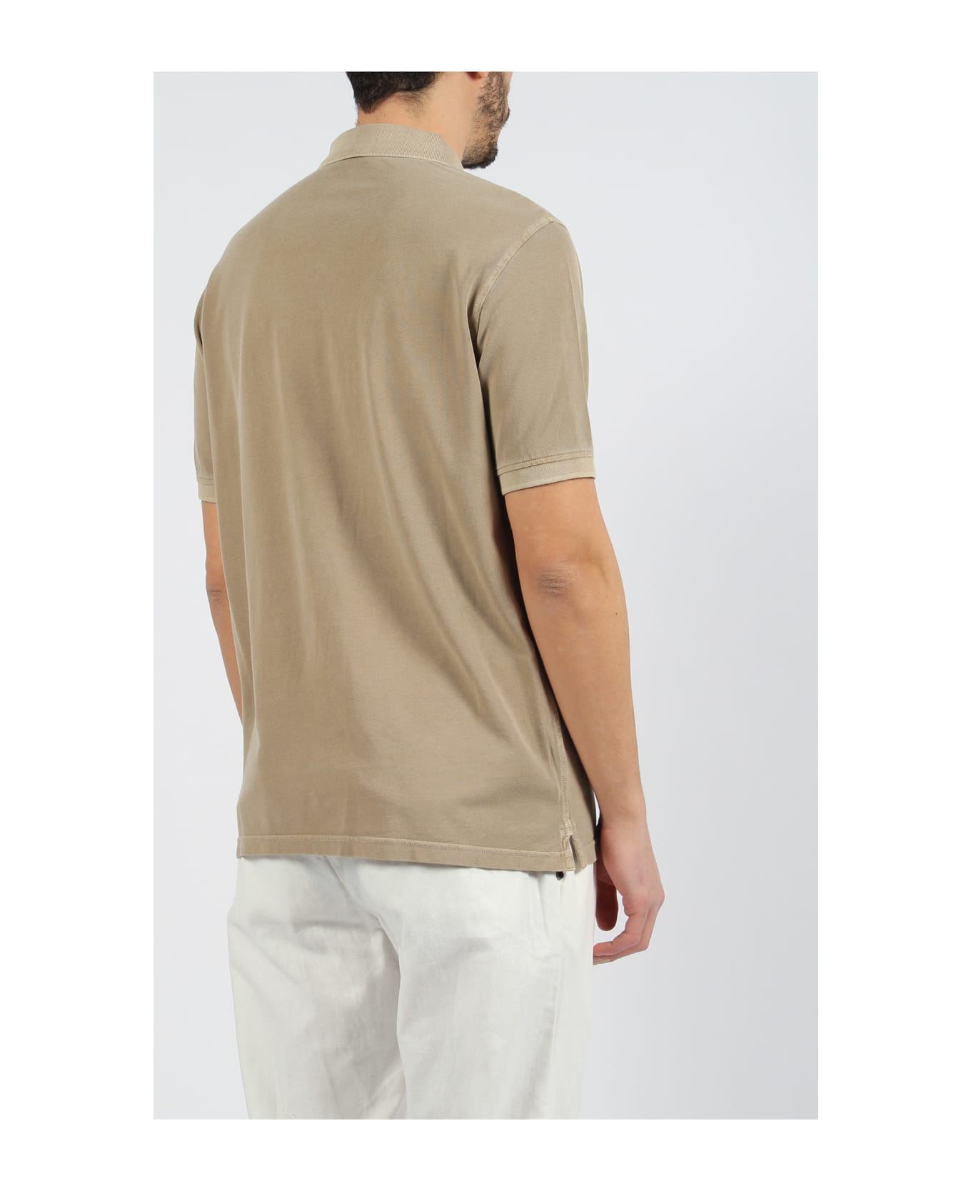 Herno Logo Embroidered Polo Shirt - Light Brown ポロシャツ
