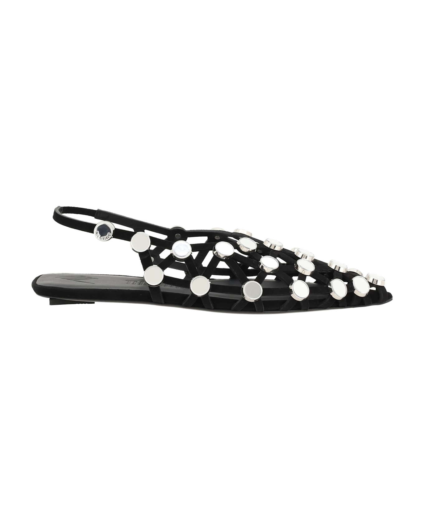 The Attico Grid Ballerinas - Black