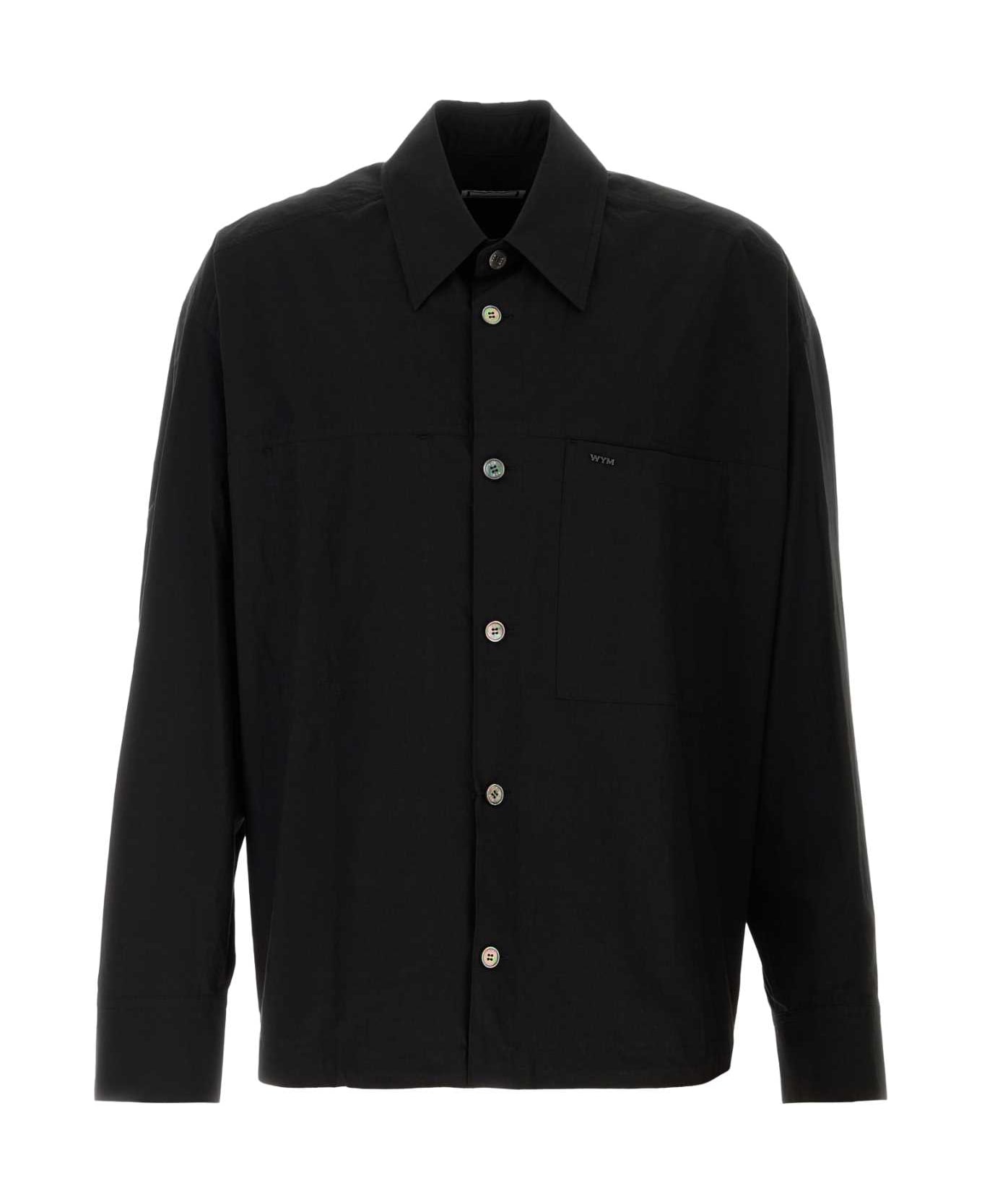 WOOYOUNGMI Black Cotton Shirt - BLACK