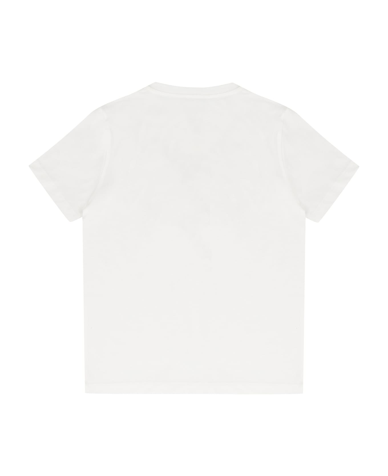 Young Versace Printed Cotton T-shirt - White Tシャツ＆ポロシャツ