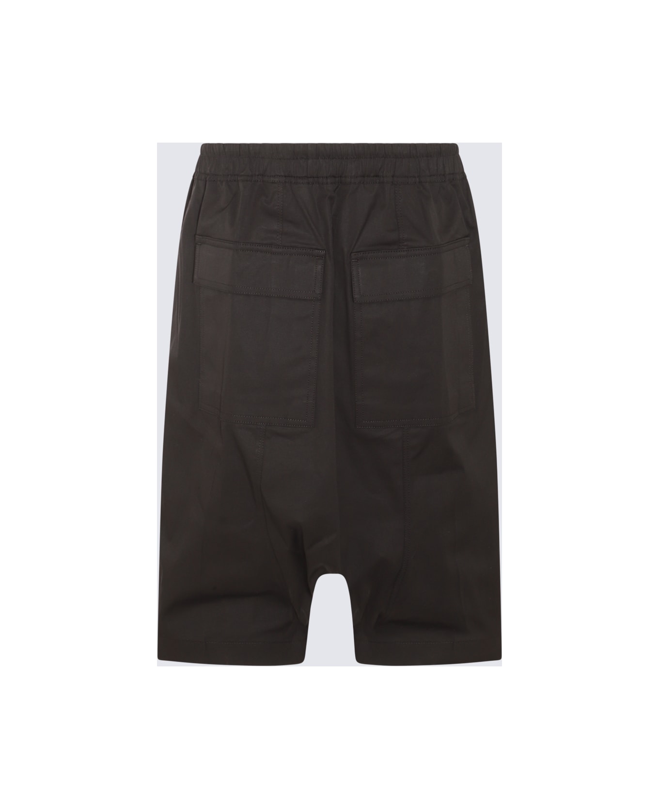 Rick Owens Black Cotton Shorts - Black