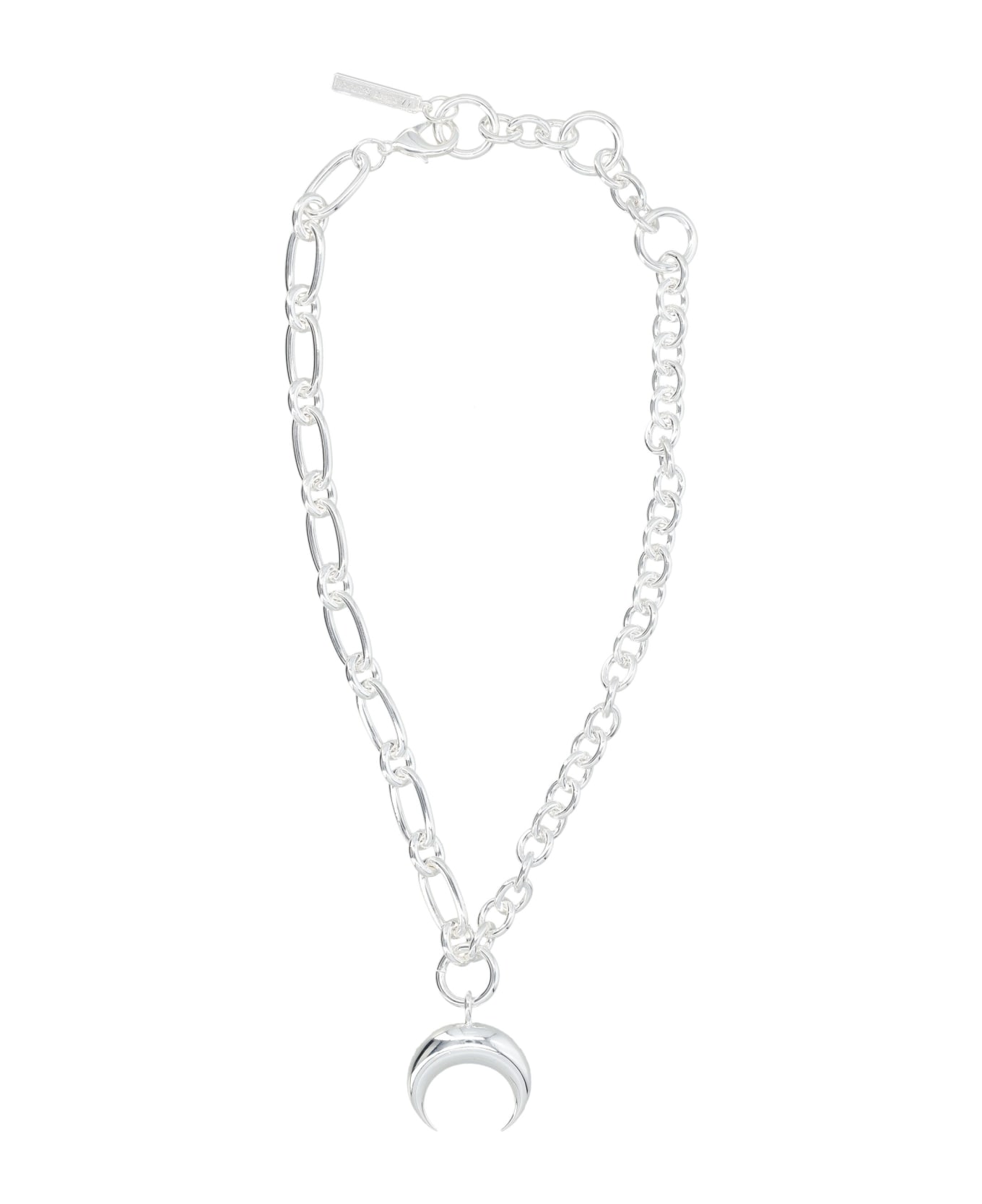 Marine Serre Regenerated Tin Moon Charms Necklace - SILVER