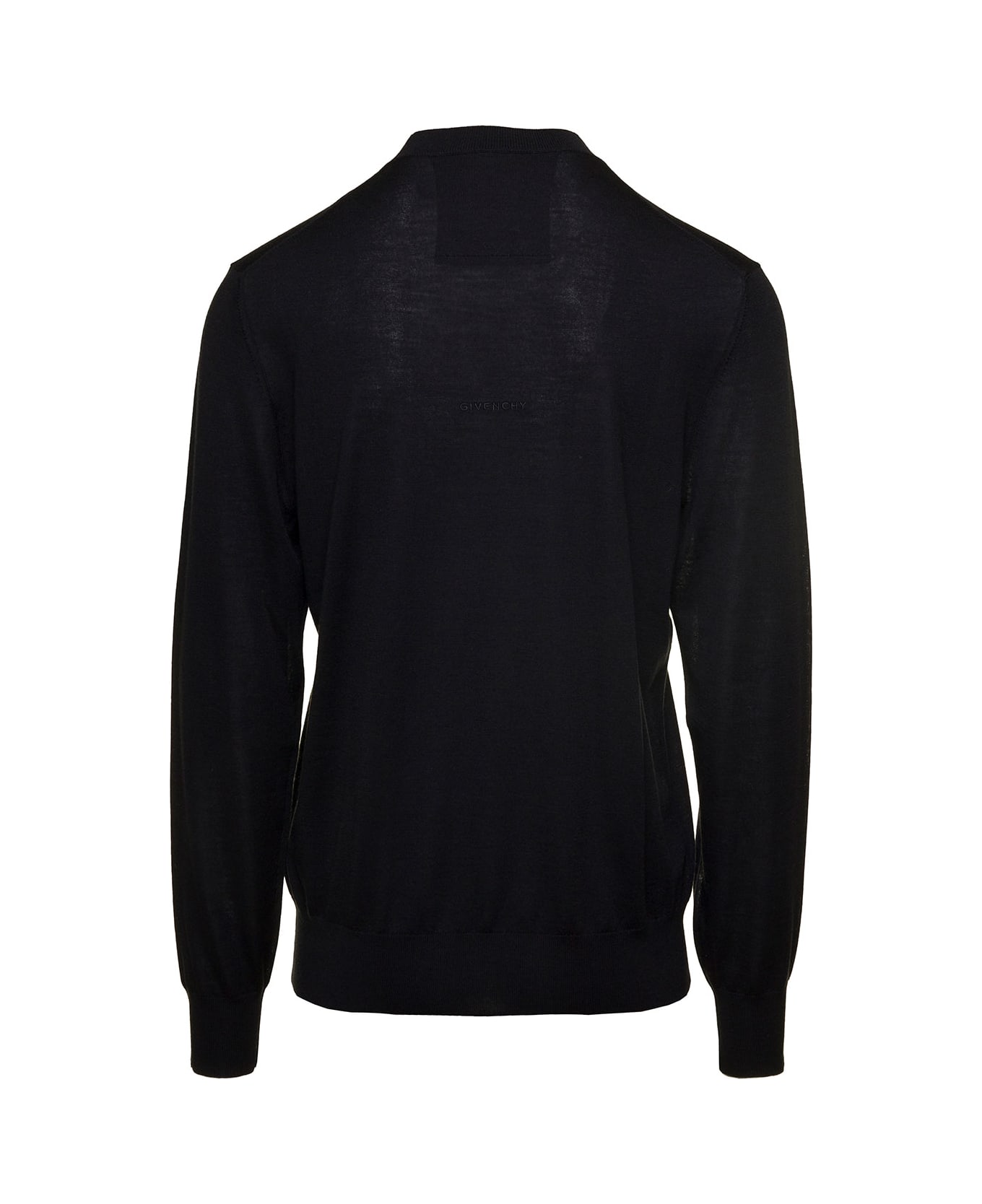 Givenchy Crewneck Pullover With Tonal Logo Embroidery - Black
