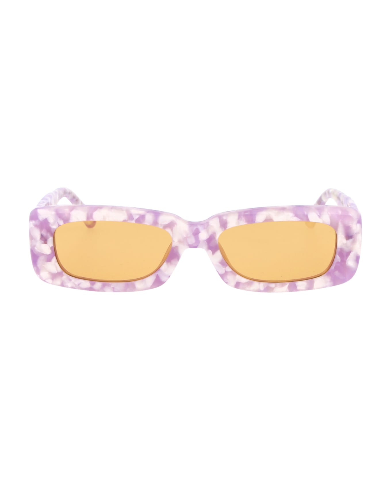 The Attico Mini Marfa Sunglasses - PURPLEMARBLE/YELLOWGOLD/YELLOW