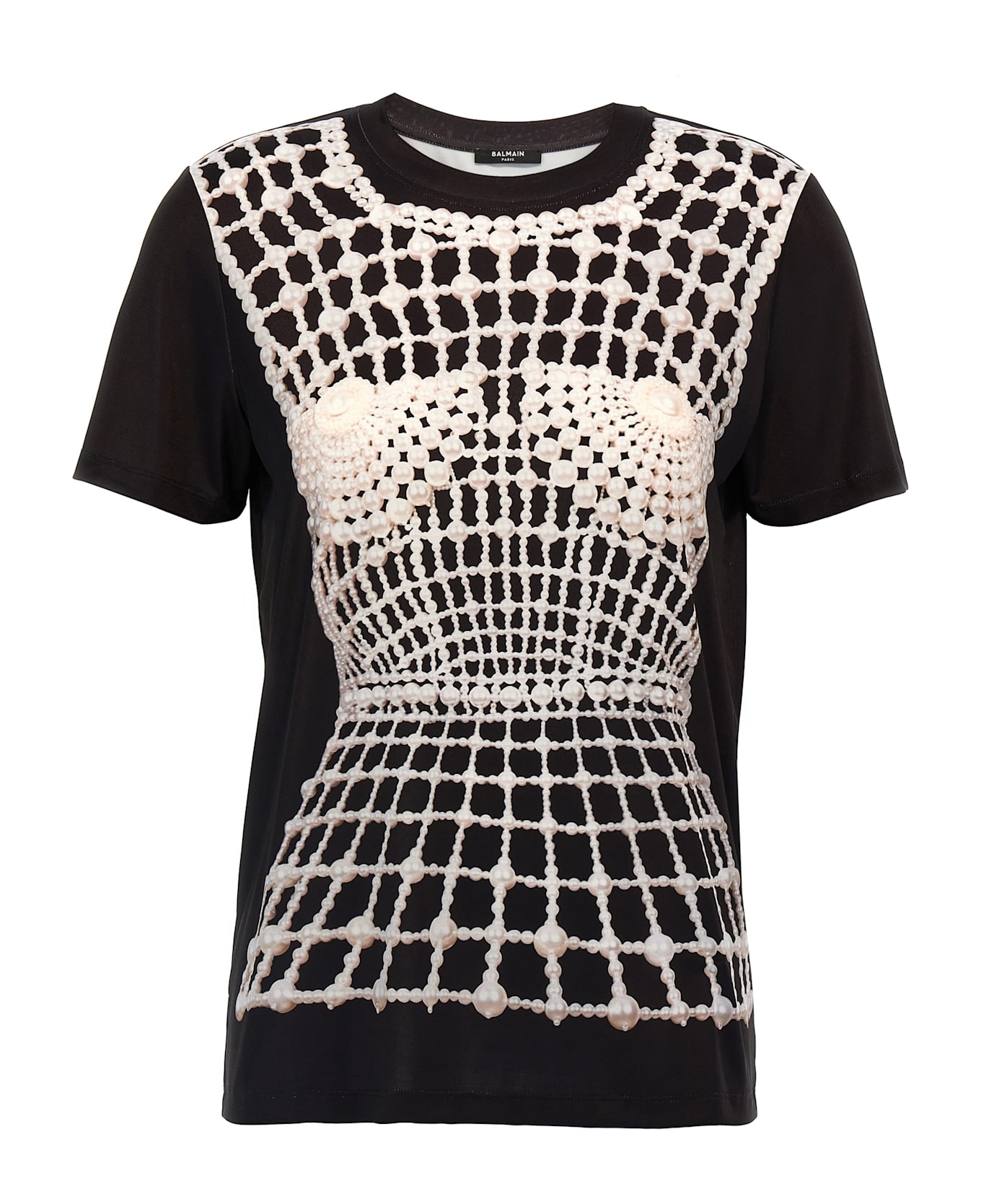Balmain Trompe L
oeil T-shirt - Black