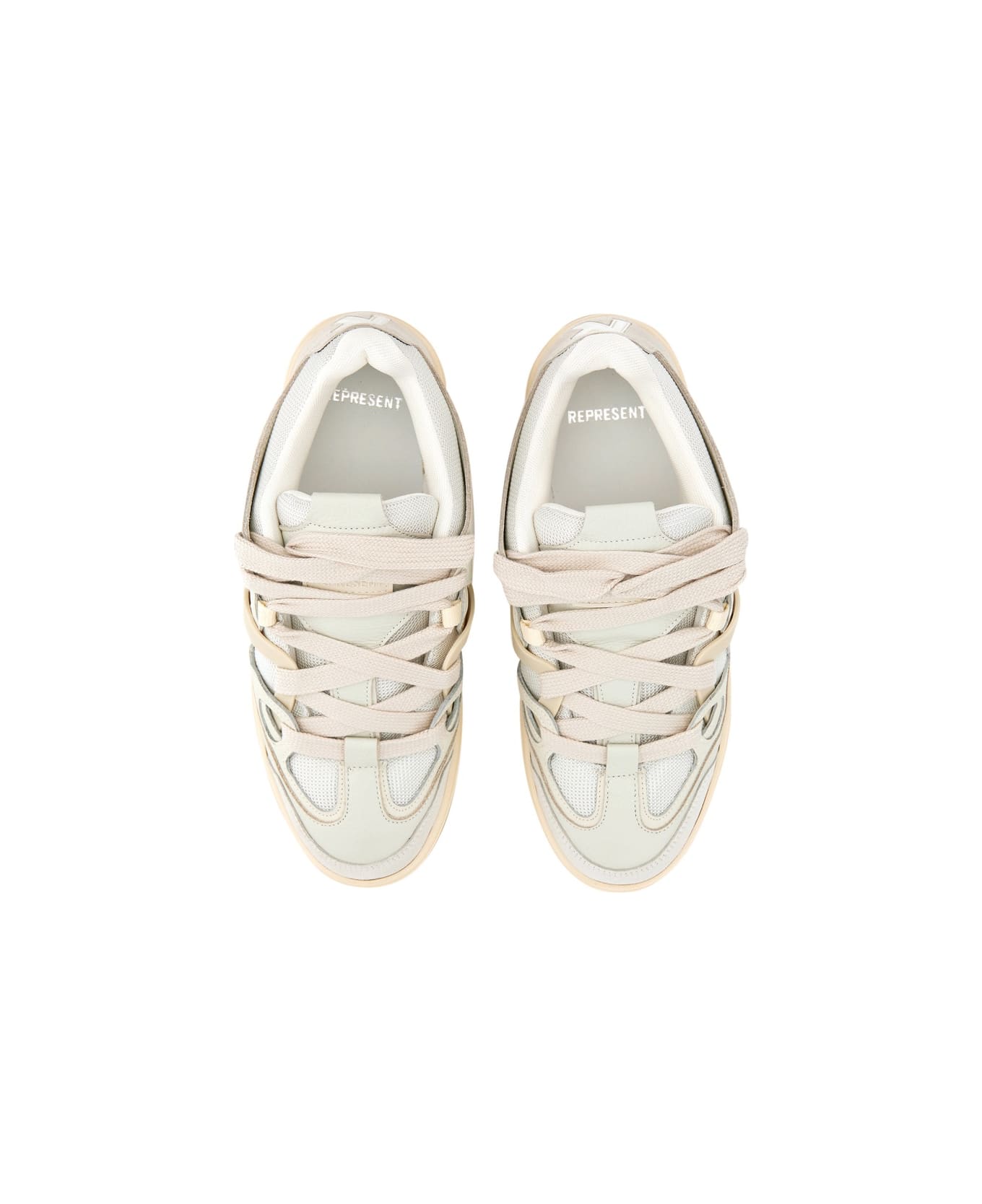 REPRESENT Leather Sneaker - WHITE