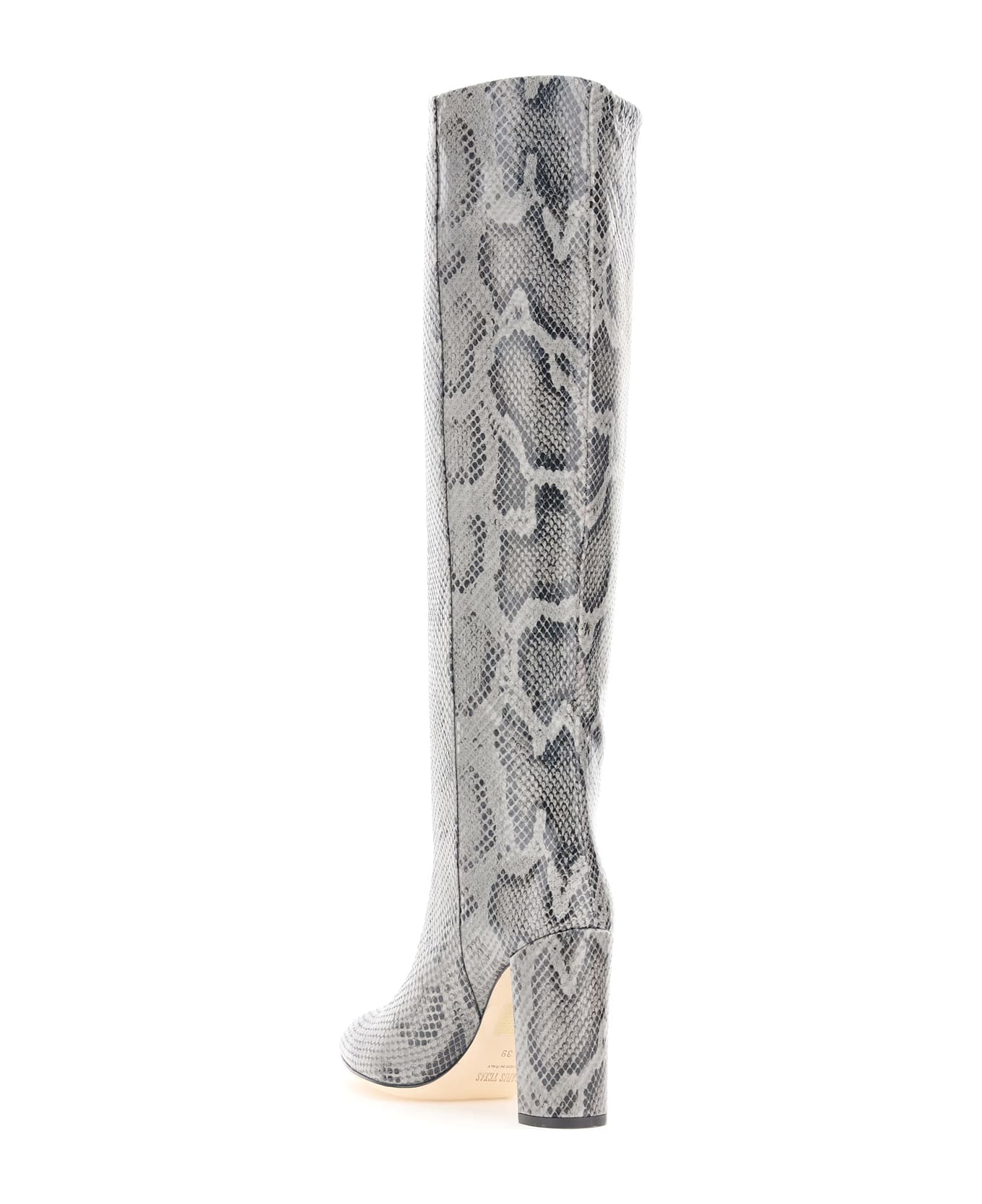 Paris Texas Python-print Boots - GRIGIO (Grey)