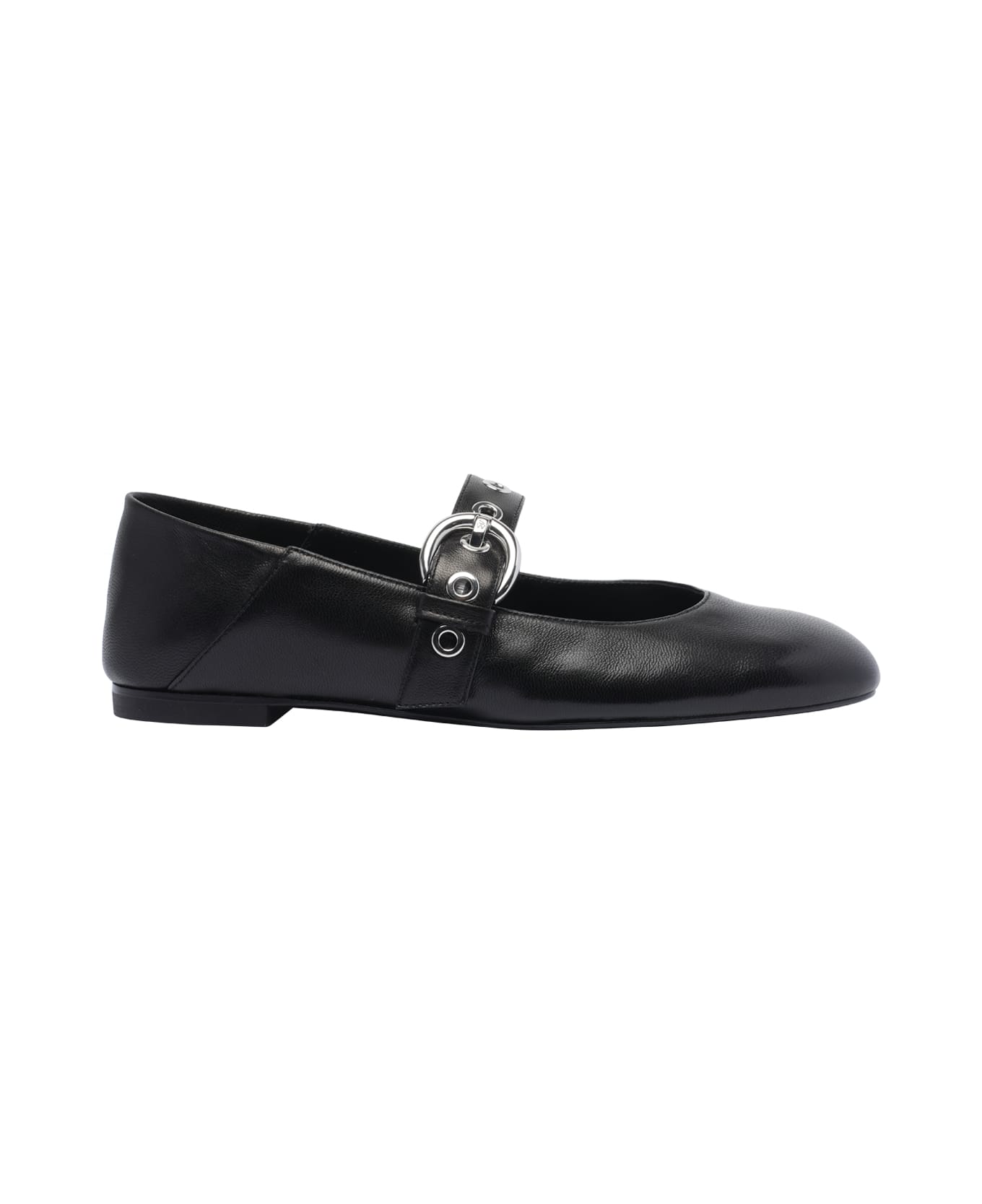 Stuart Weitzman Supermoto Mary Jane Ballets - Black