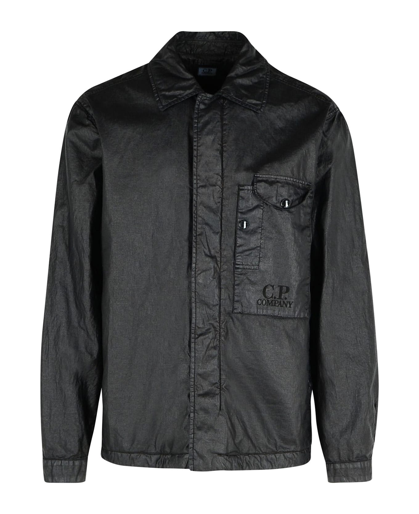 C.P. Company Black Linen Shirt - Black