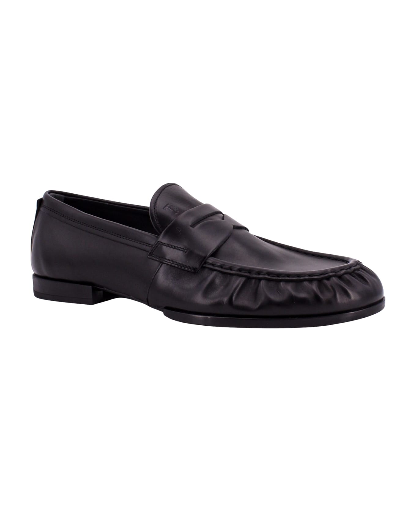 Tod's Soft Leather Loafer - Black ローファー＆デッキシューズ