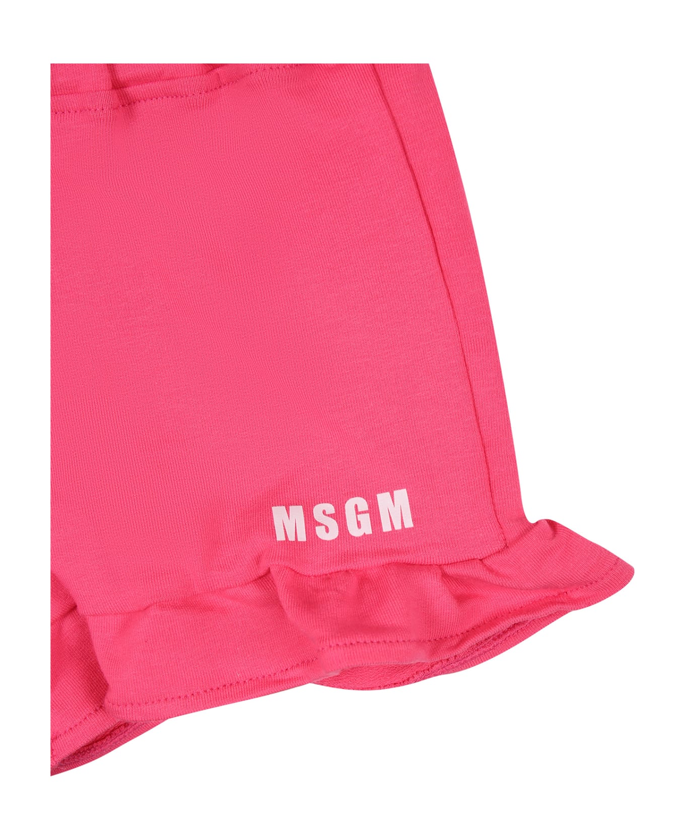 MSGM Fuchsia Set For Baby Girl With Logo - Fuchsia ボトムス