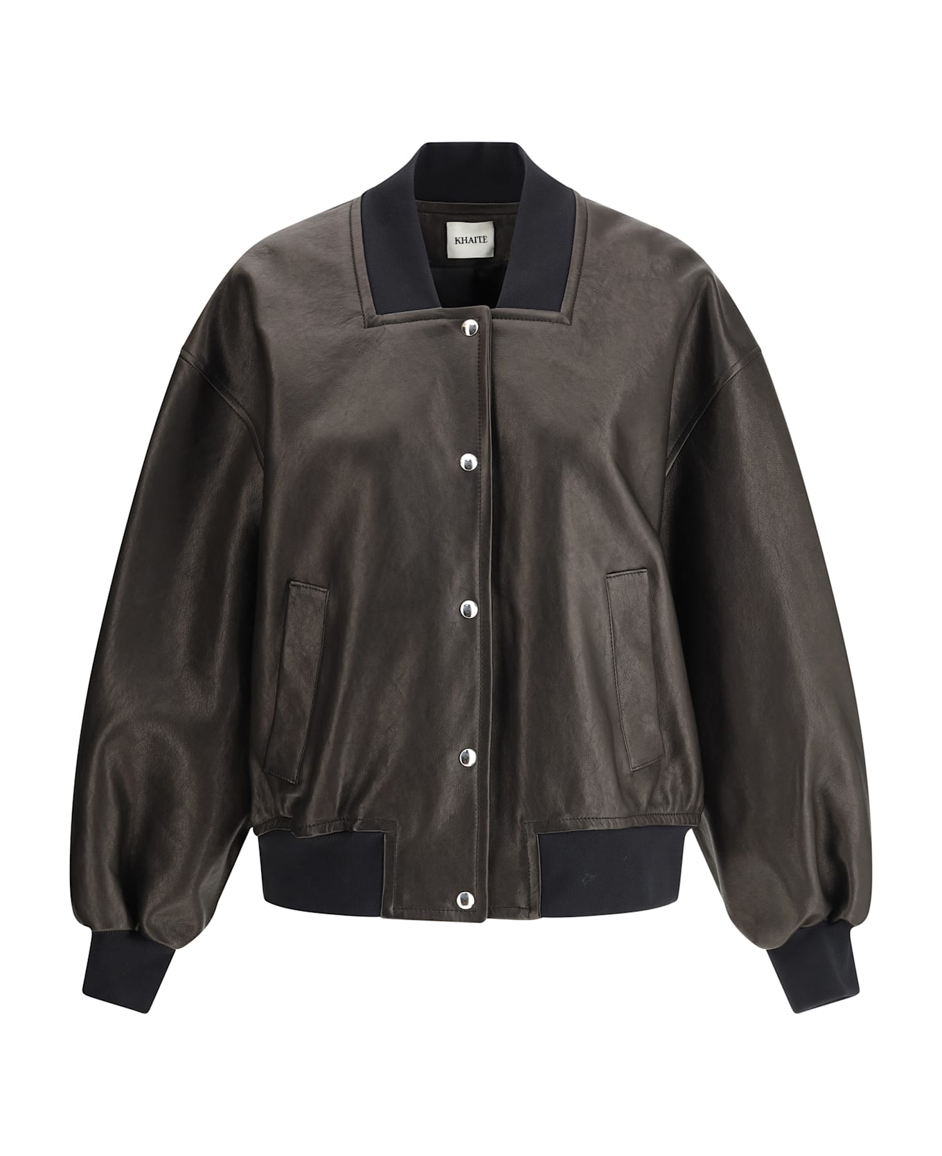 Khaite Spence Leather Jacket - BLACK