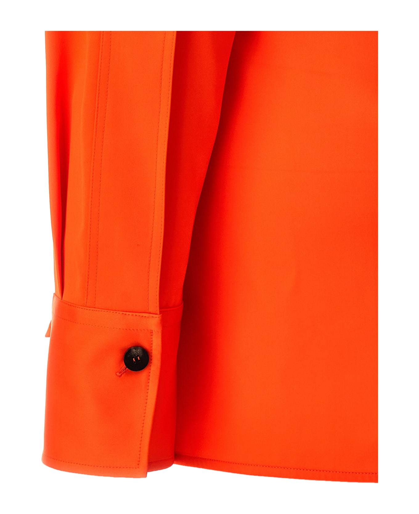 Ferragamo Satin Asymmetric Shirt - Orange シャツ