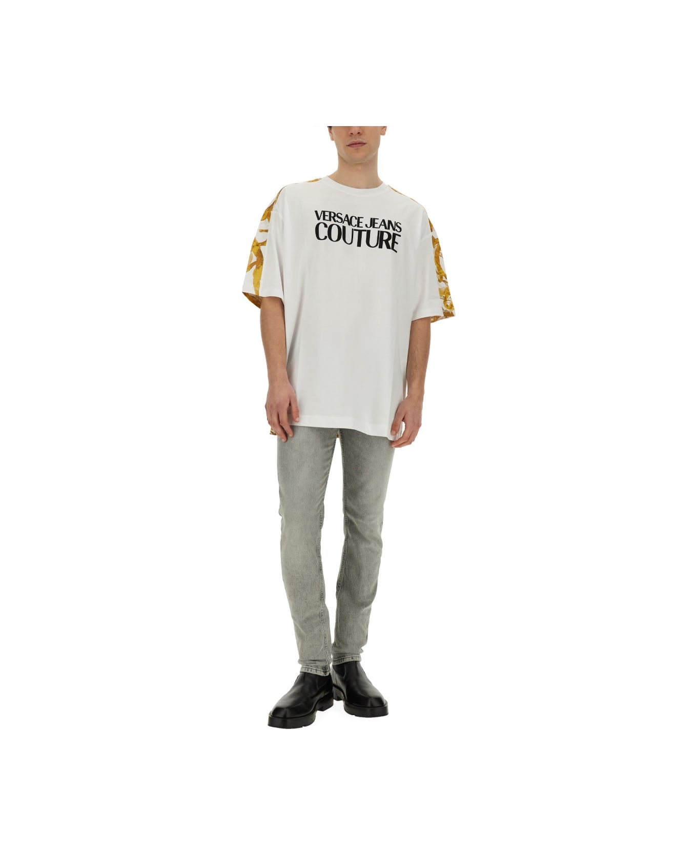 Versace Jeans Couture T-shirt With Logo - WHITE シャツ
