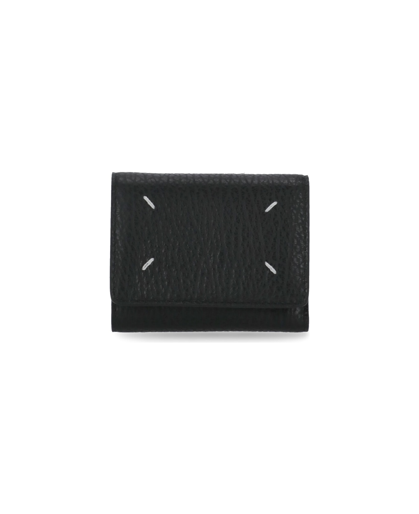 Maison Margiela Tri-fold Buttoned Wallet - Black
