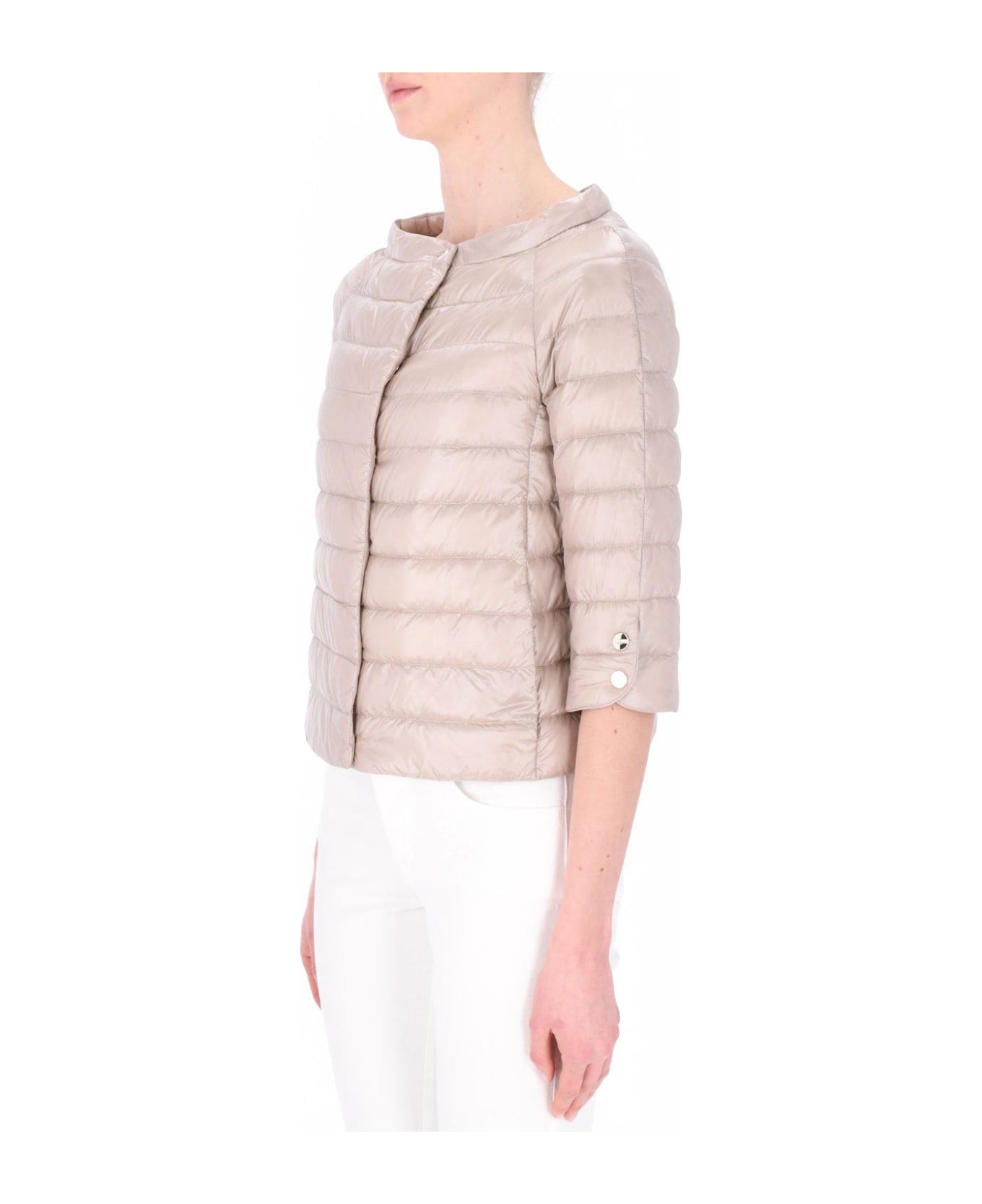 Herno Cropped Sleeve Down Jacket - Chantilly
