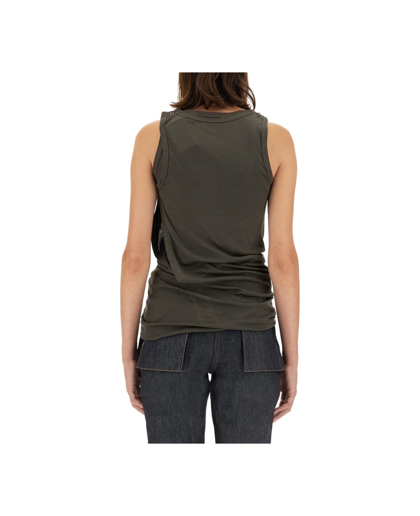 Helmut Lang Convertible Camisole Dress - GREY
