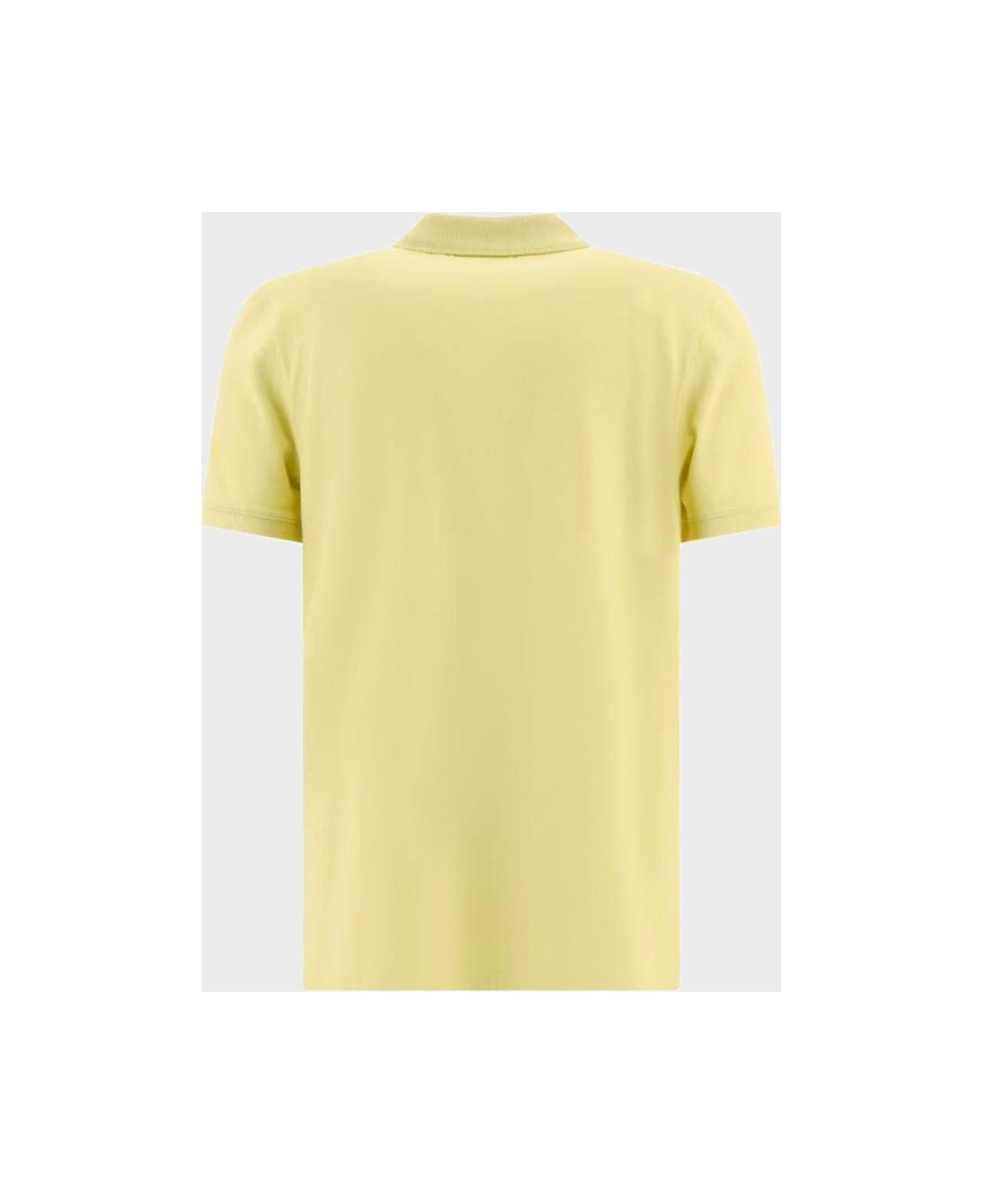 Maison Kitsuné Yellow Cotton Polo Shirt - Nero