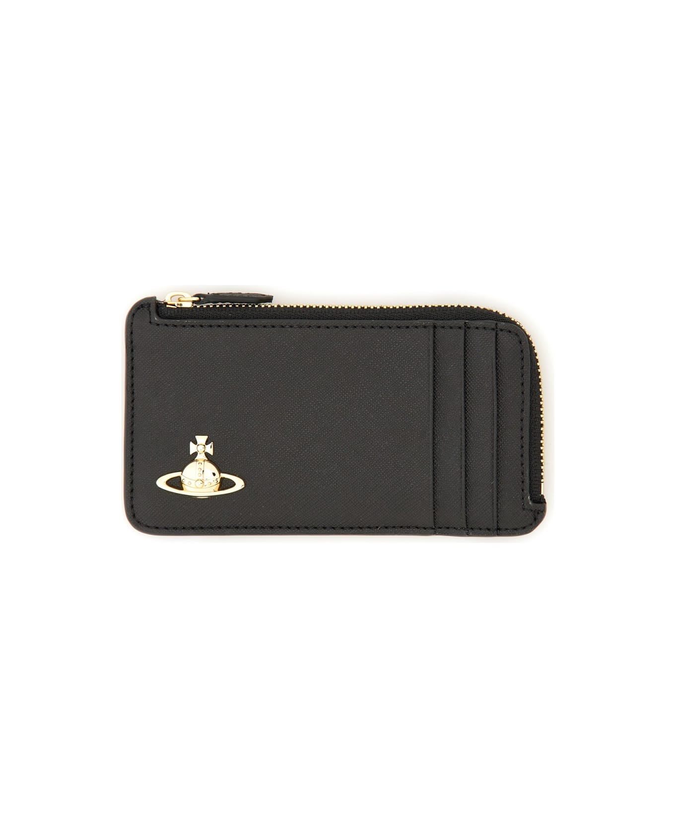Vivienne Westwood Card Holder With Logo - BLACK