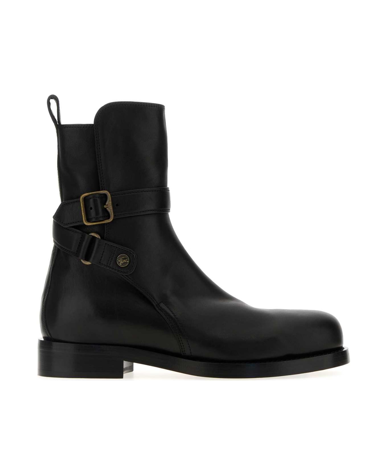 Burberry Black Leather Boots - BLACK