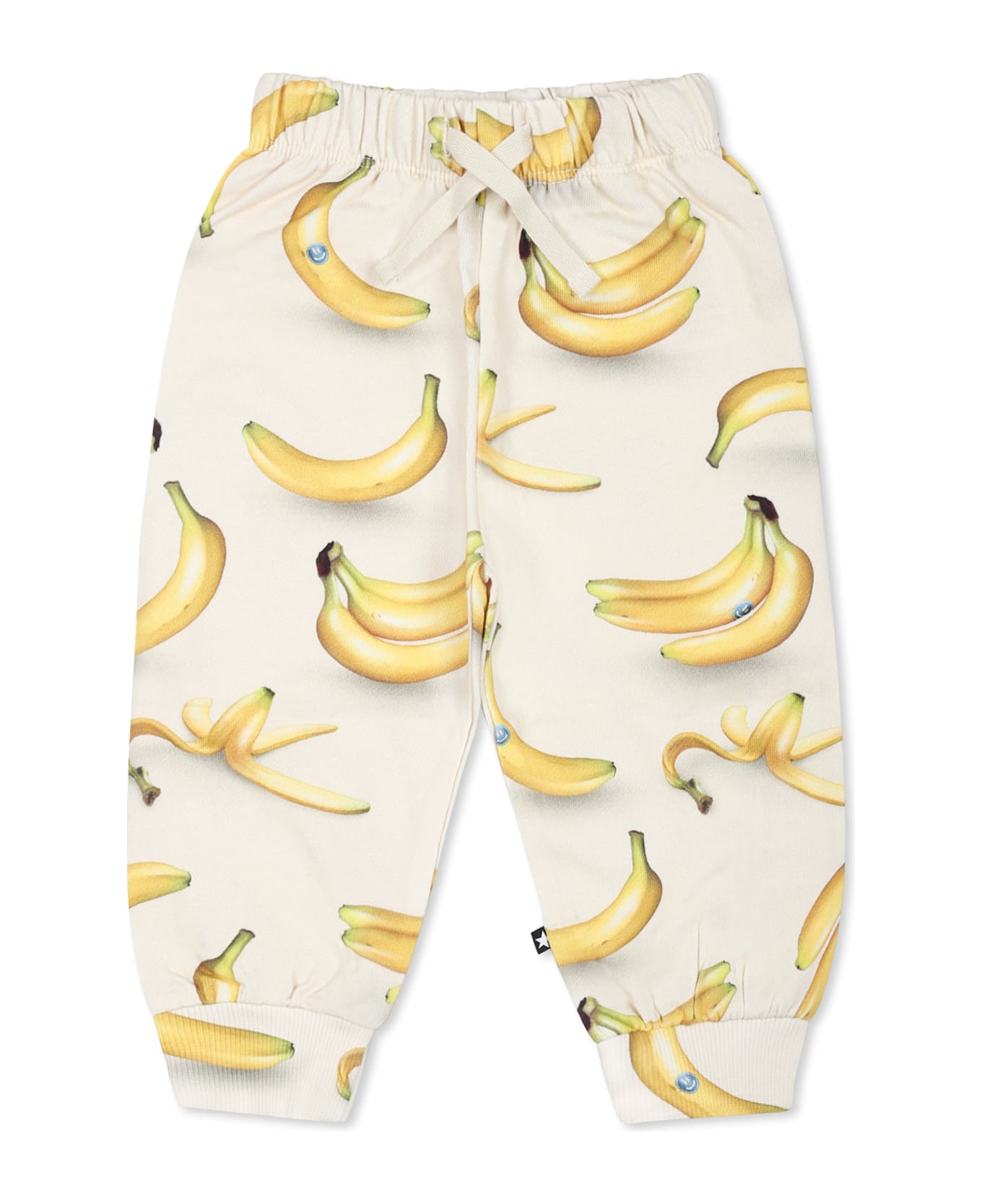 Molo Ivory Trousers For Babykids With Banana - Ivory