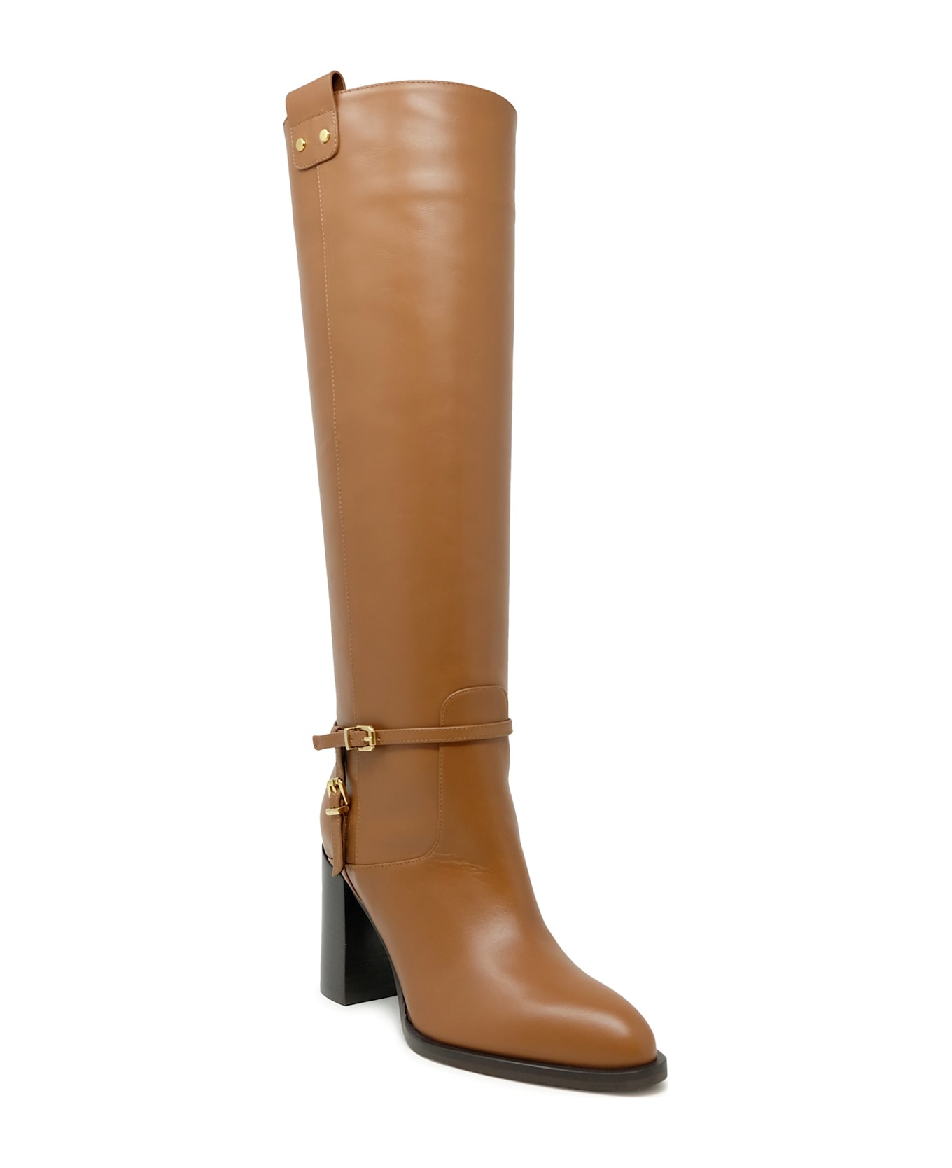 Lella Baldi Camel Leather Boots - CAMEL