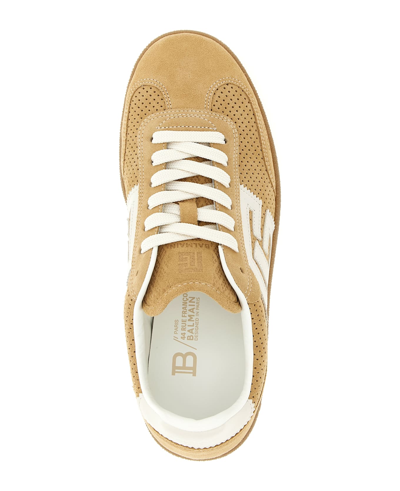 Balmain Suede Sneakers - Beige