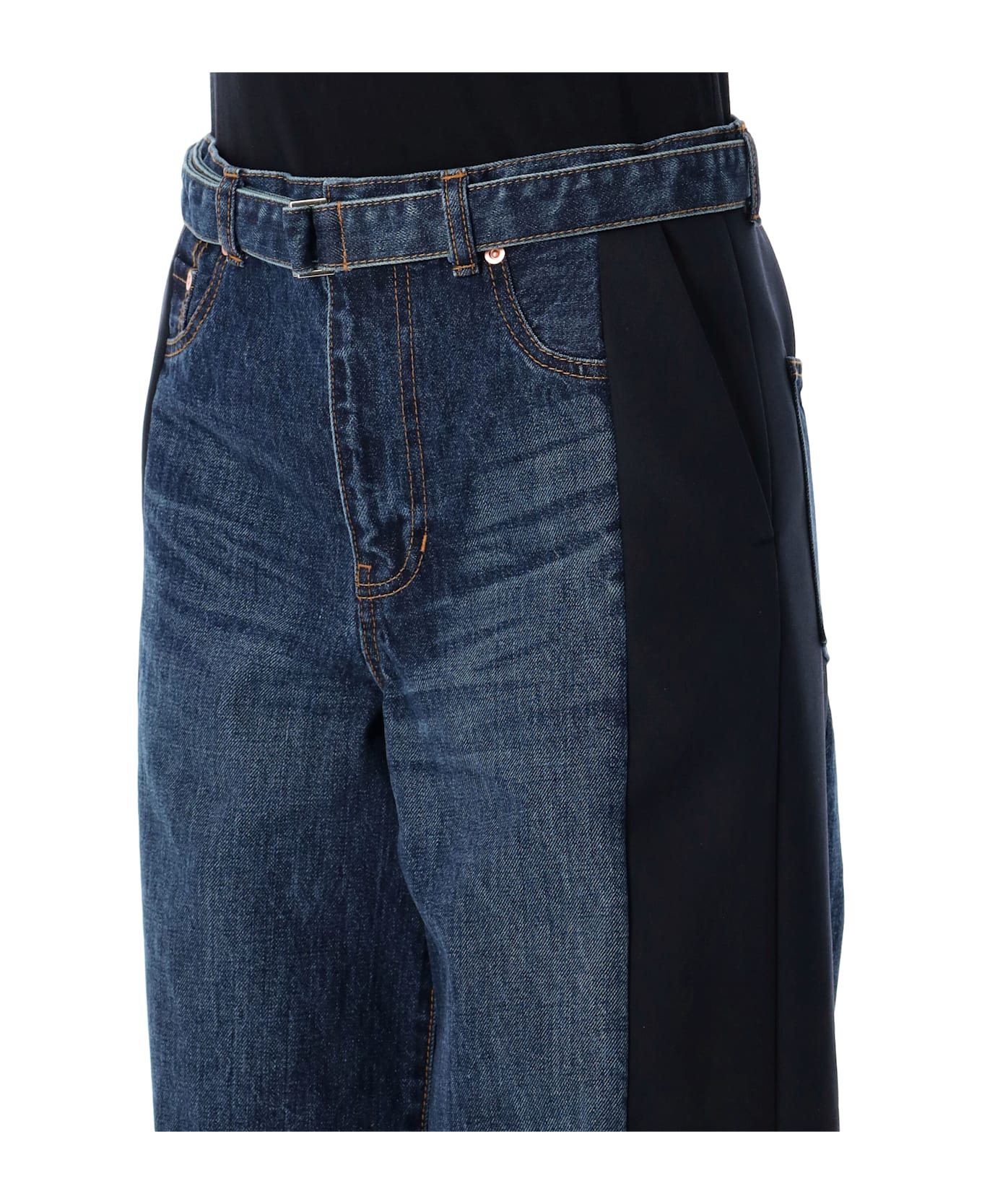 Sacai Wide Denim Pant - BLUE NAVY
