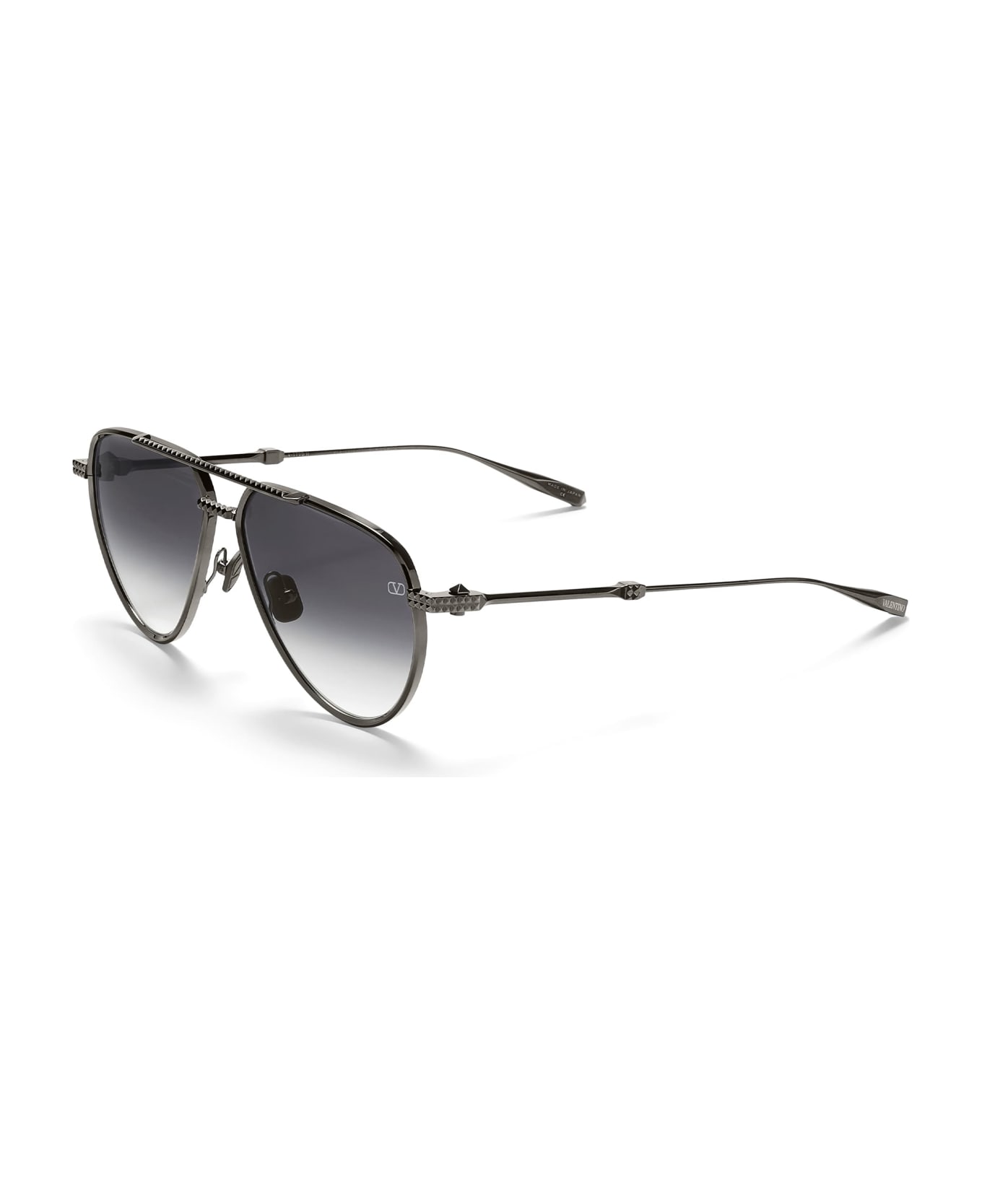 Valentino Eyewear V-stud Ii - Black Rhodium Sunglasses - grey