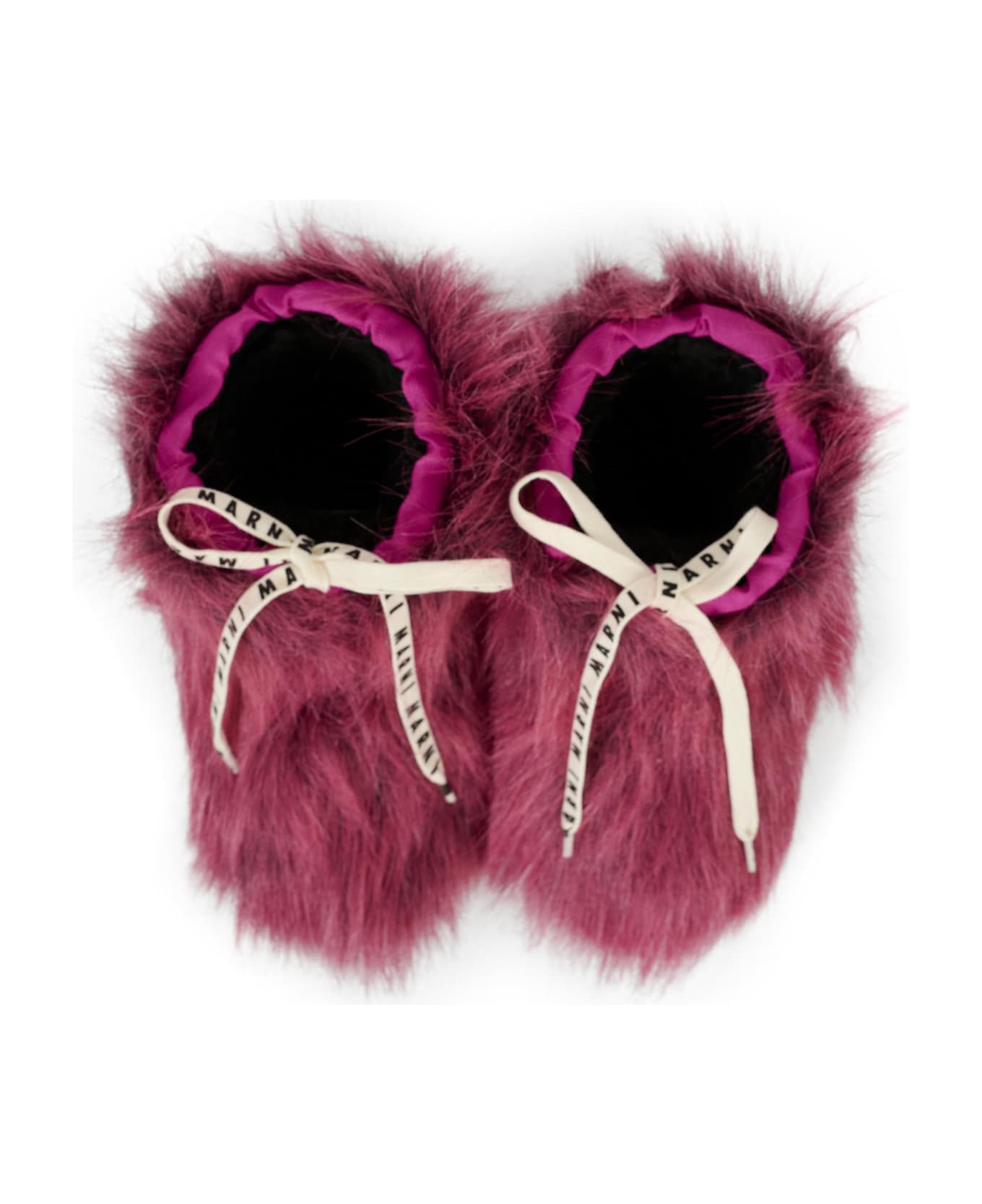Marni Fuchsia Ankle Boots For Girl With Logo - Fuchsia