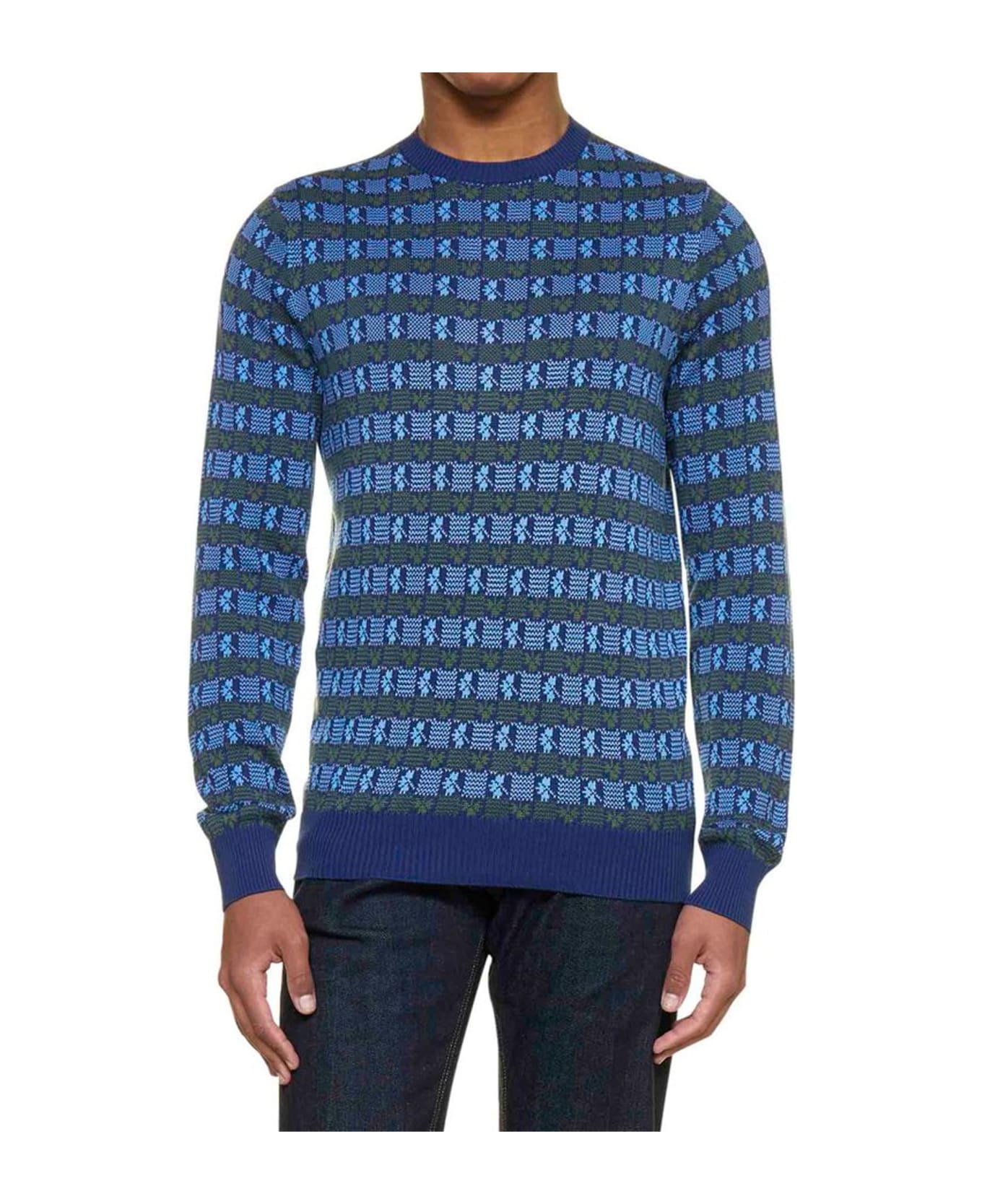 Malo Cotton Sweater - Blue