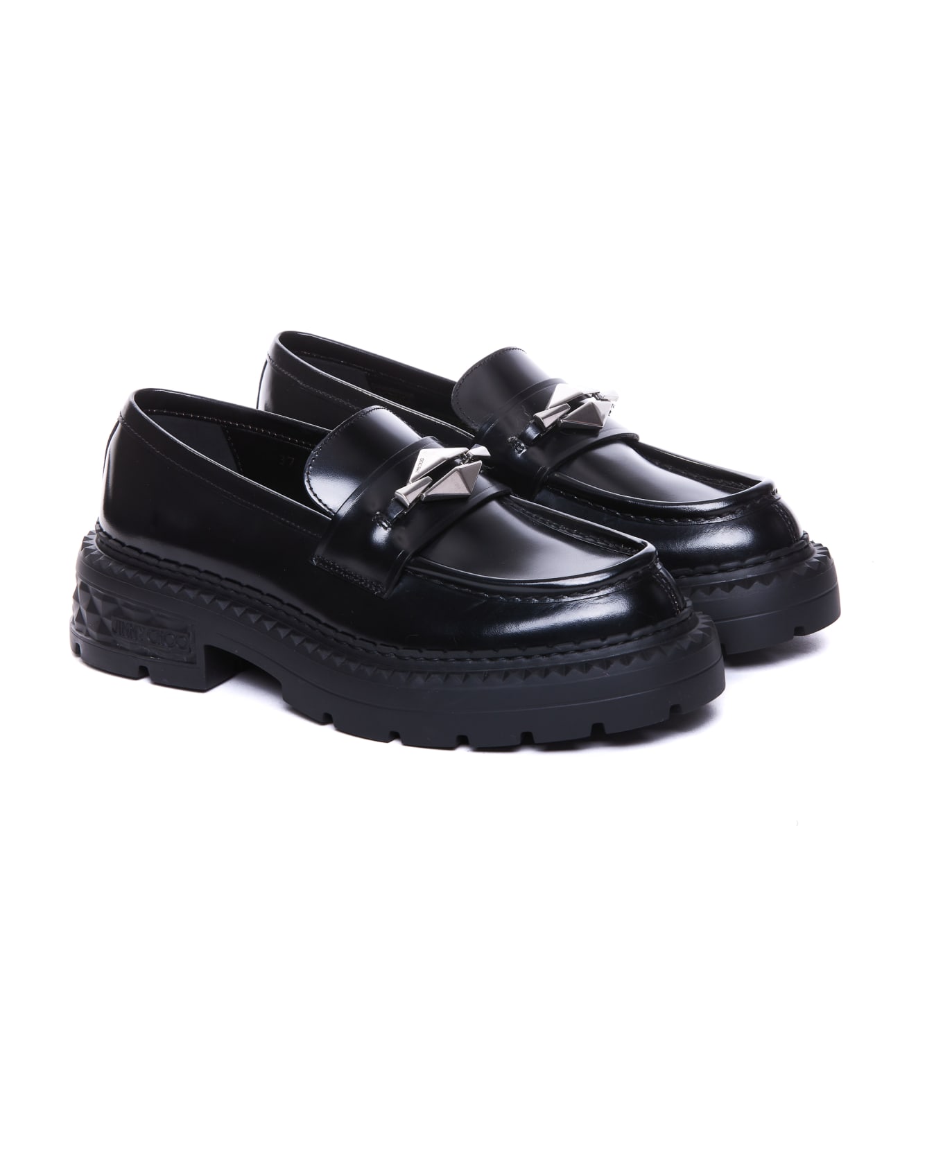 Jimmy Choo Marlow Diamond Loafers - Black